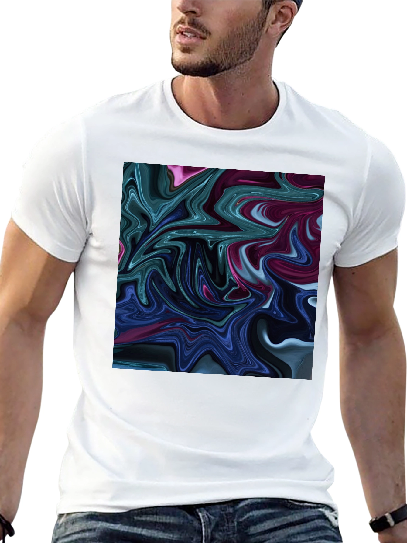Abstract Swirl Graphic T-Shirt