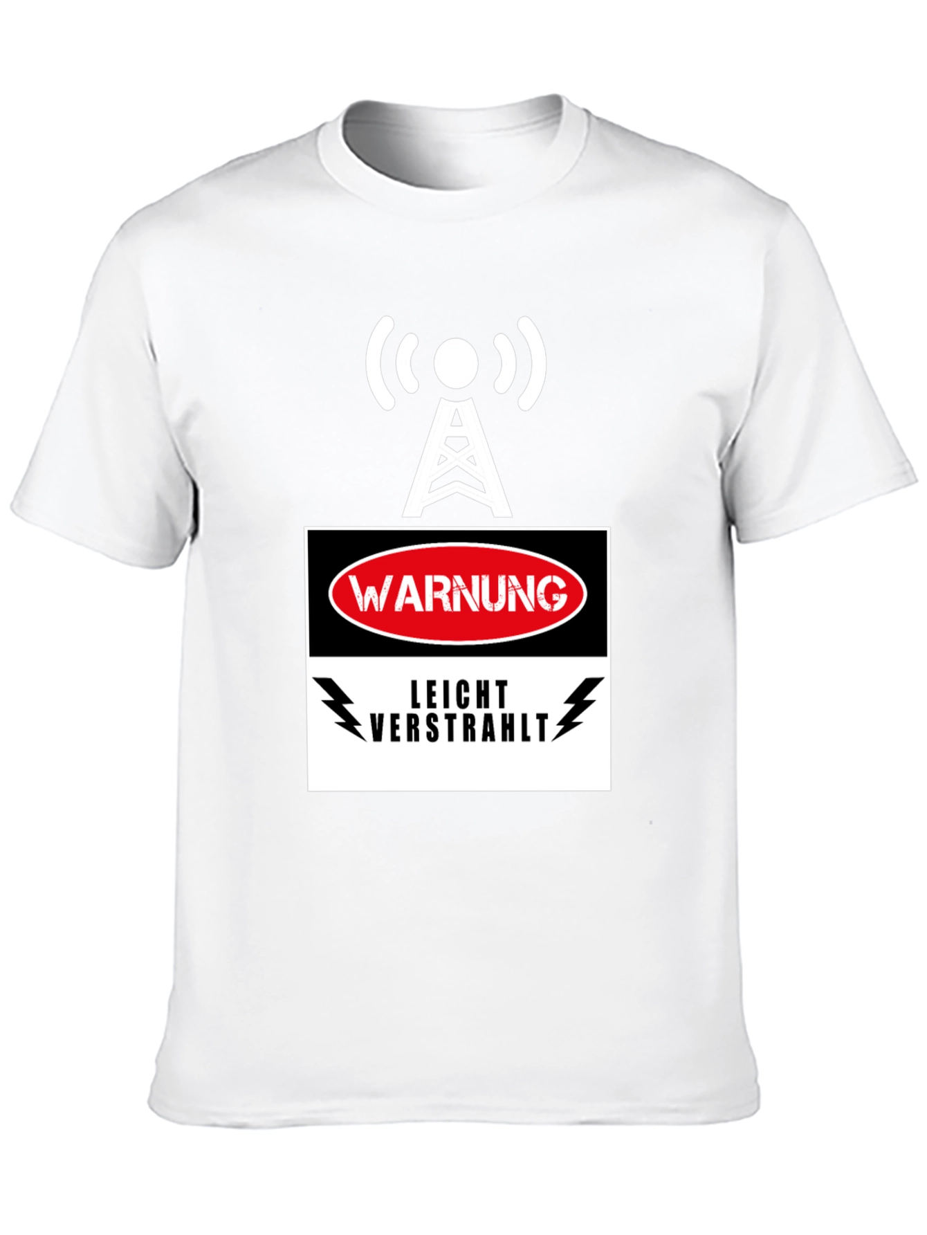 Warning Slightly Irradiated Mens Black T-Shirt