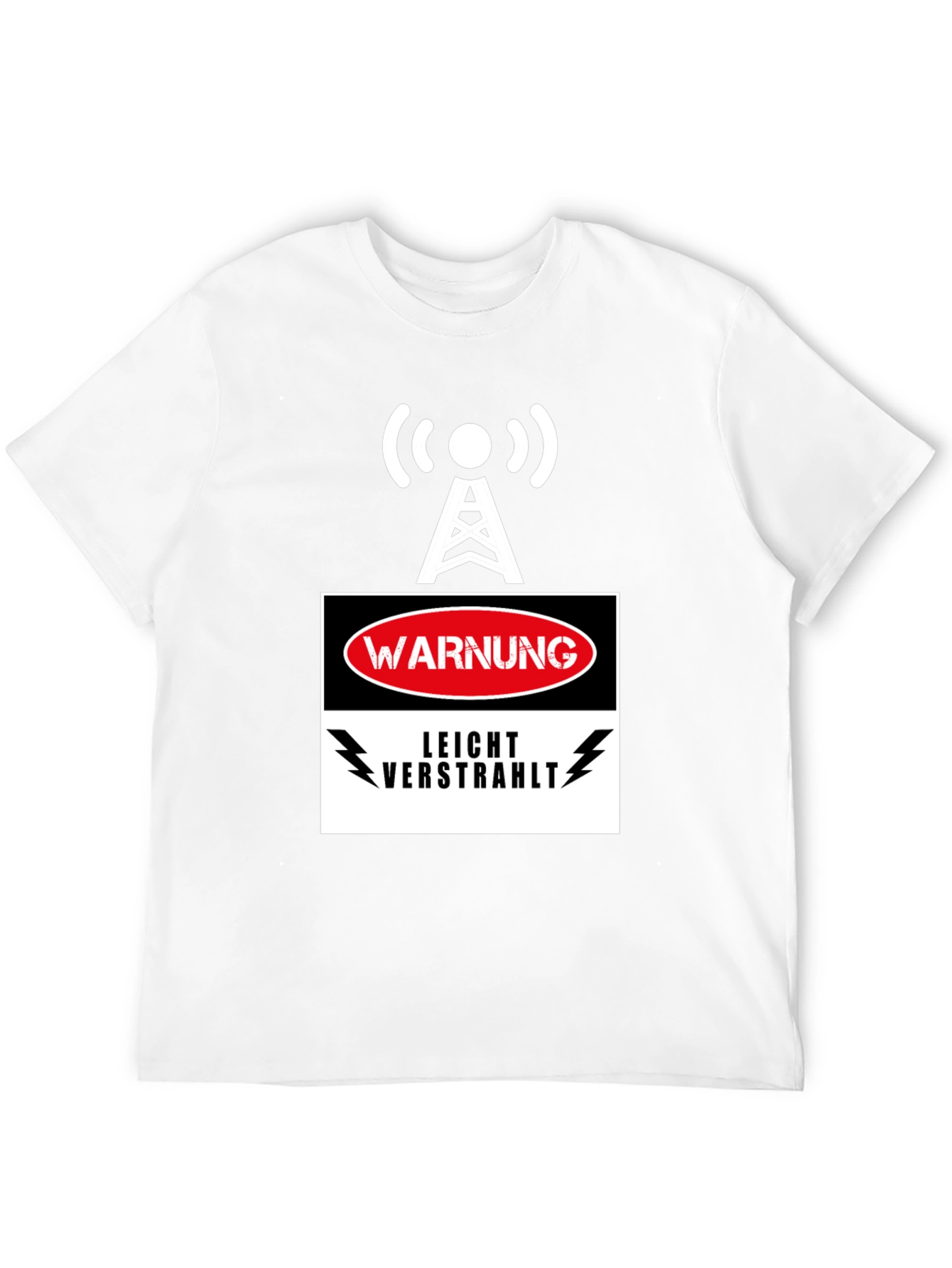 Warning Slightly Irradiated Mens Black T-Shirt