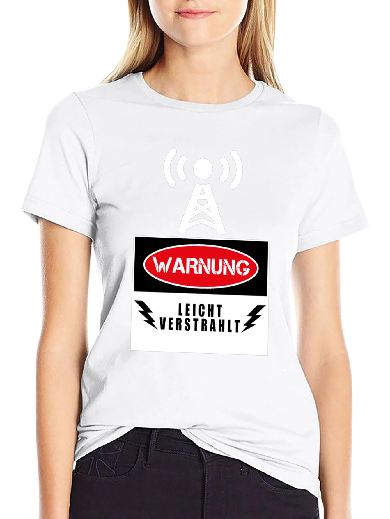 Warning Slightly Irradiated Mens Black T-Shirt