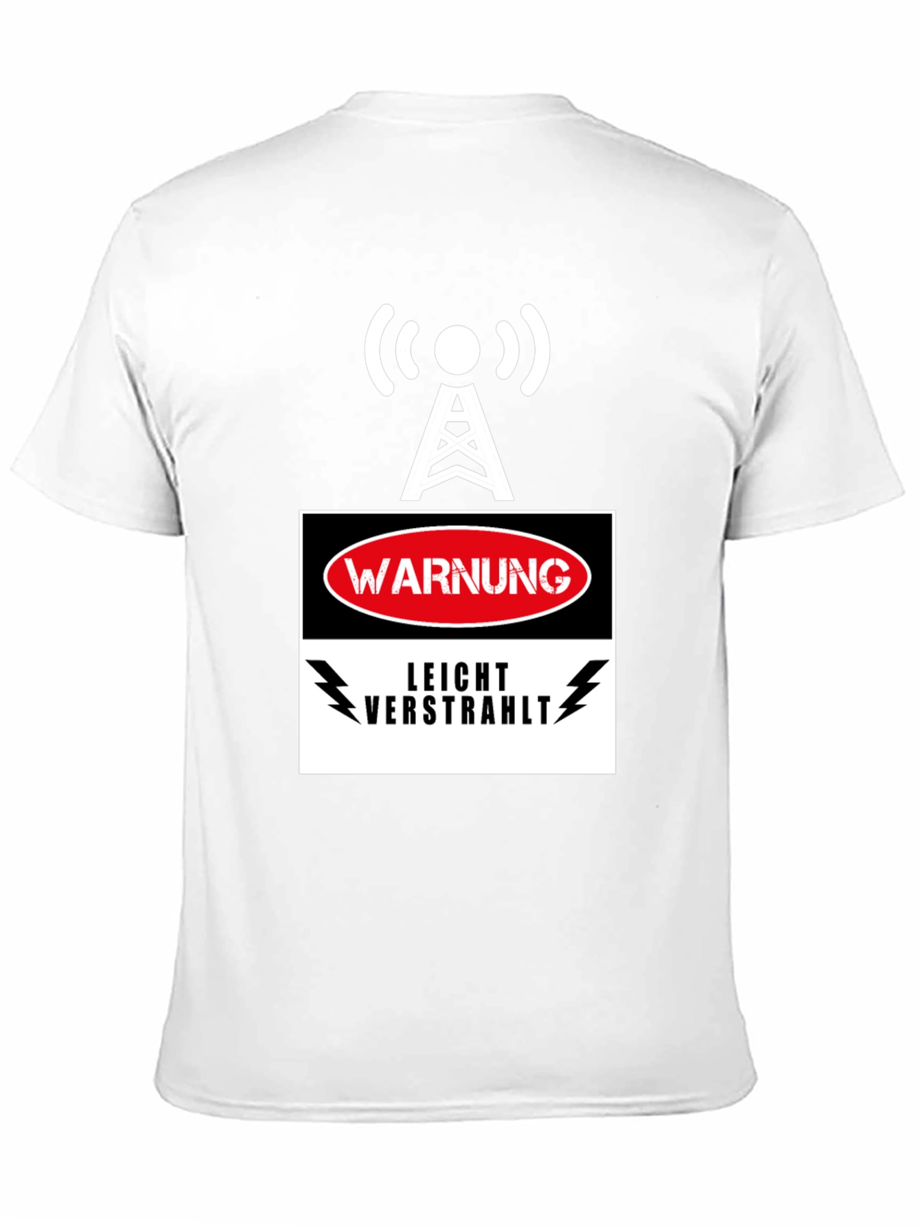 Warning Slightly Irradiated Mens Black T-Shirt
