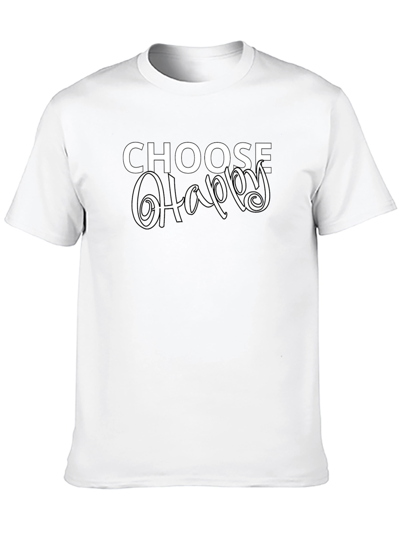 Choose Happy Black T-Shirt - Inspiring Graphic Tee
