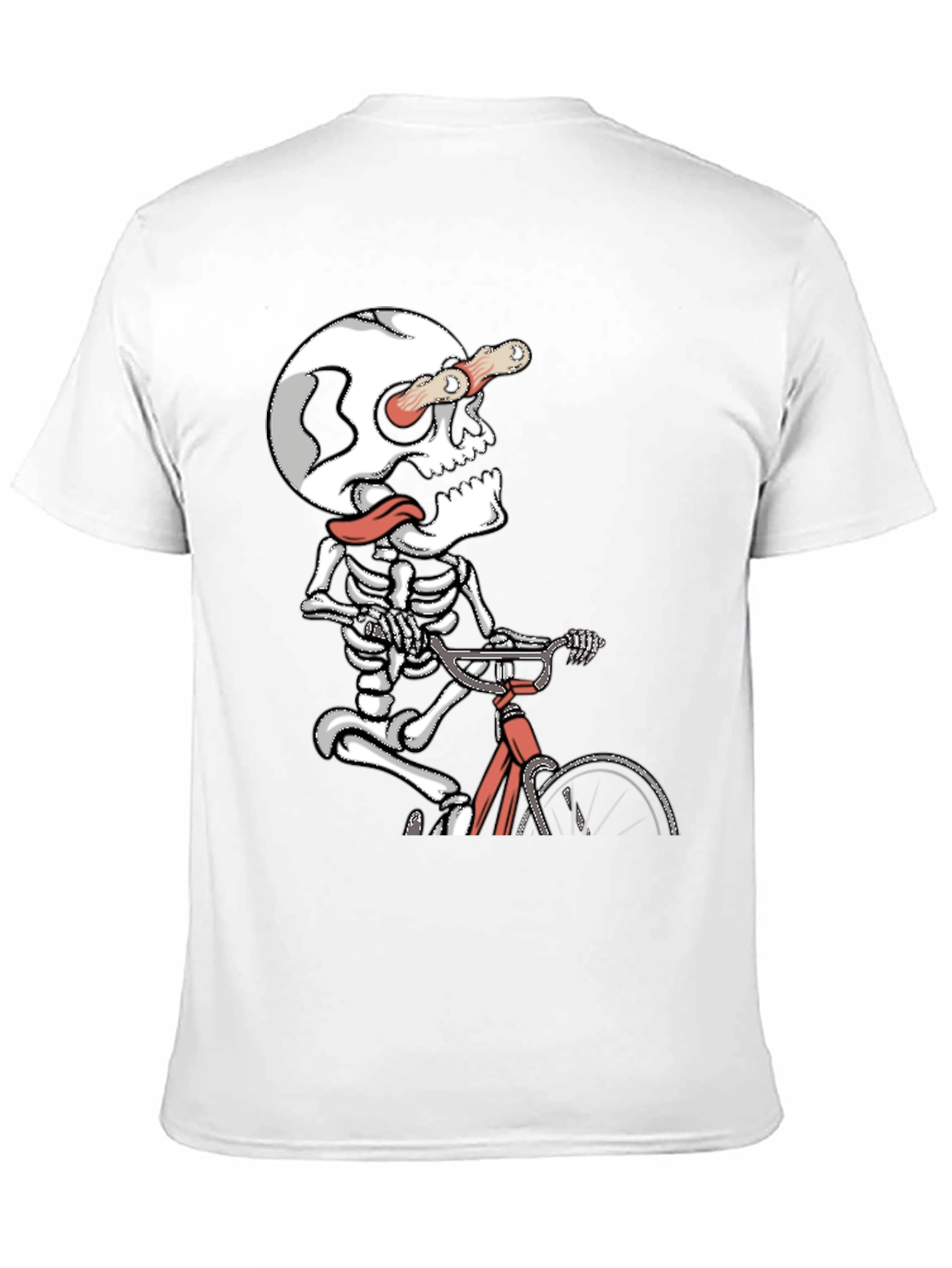 Skeleton Cyclist Graphic T-Shirt - Unique Design