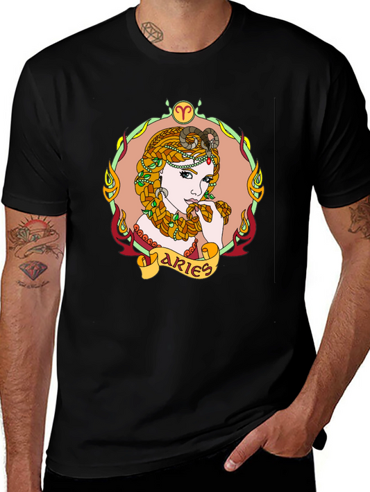 Aries Zodiac Sign Graphic Tee