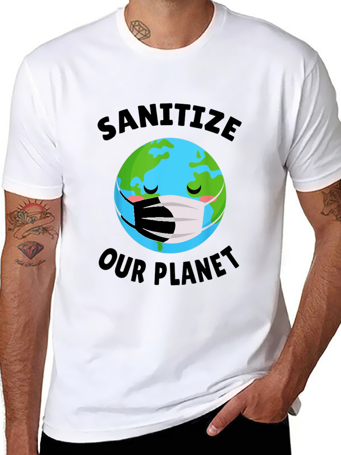 Sanitize Our Planet Graphic T-Shirt