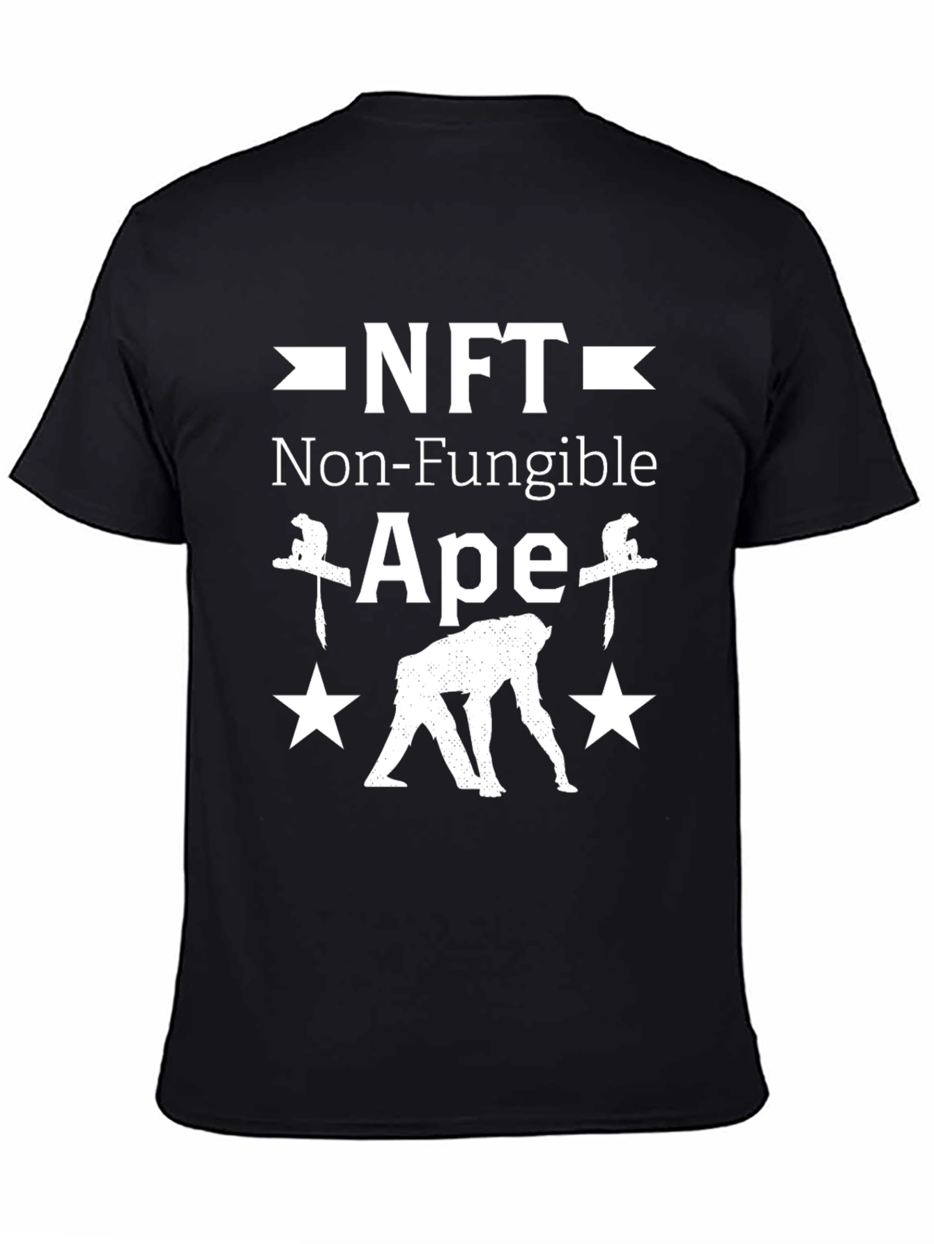NFT Non-Fungible Ape Black Graphic Tee