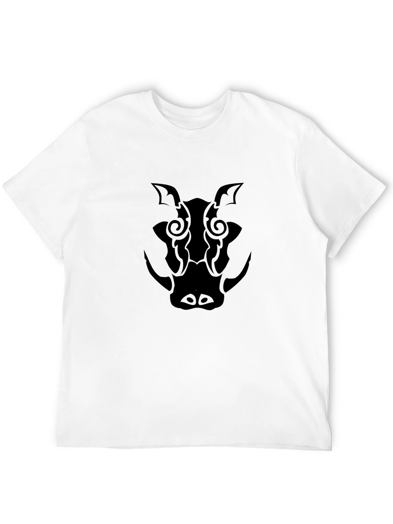 Tribal Boar Graphic T-Shirt - Classic Black