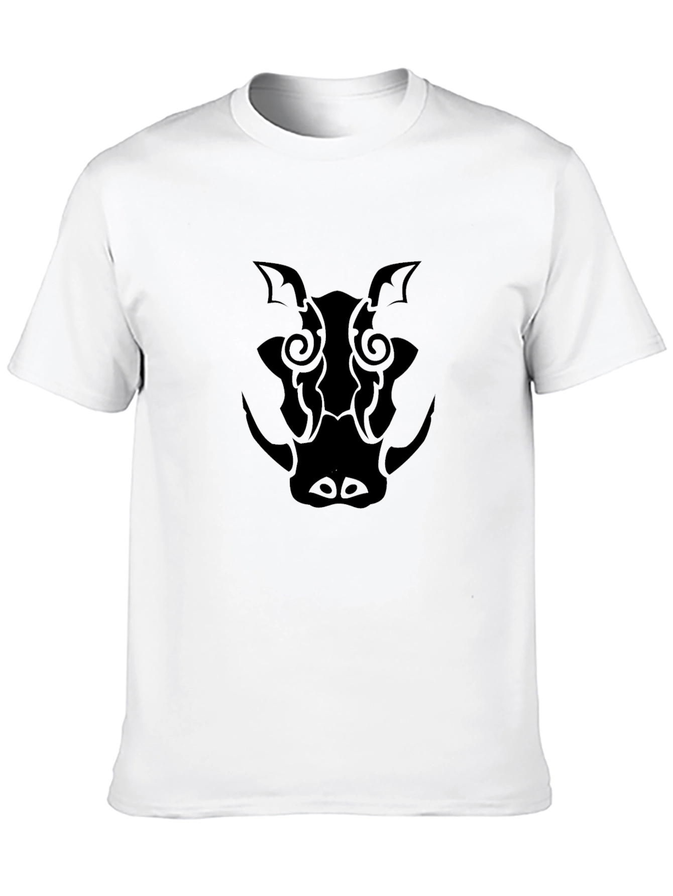 Tribal Boar Graphic T-Shirt - Classic Black