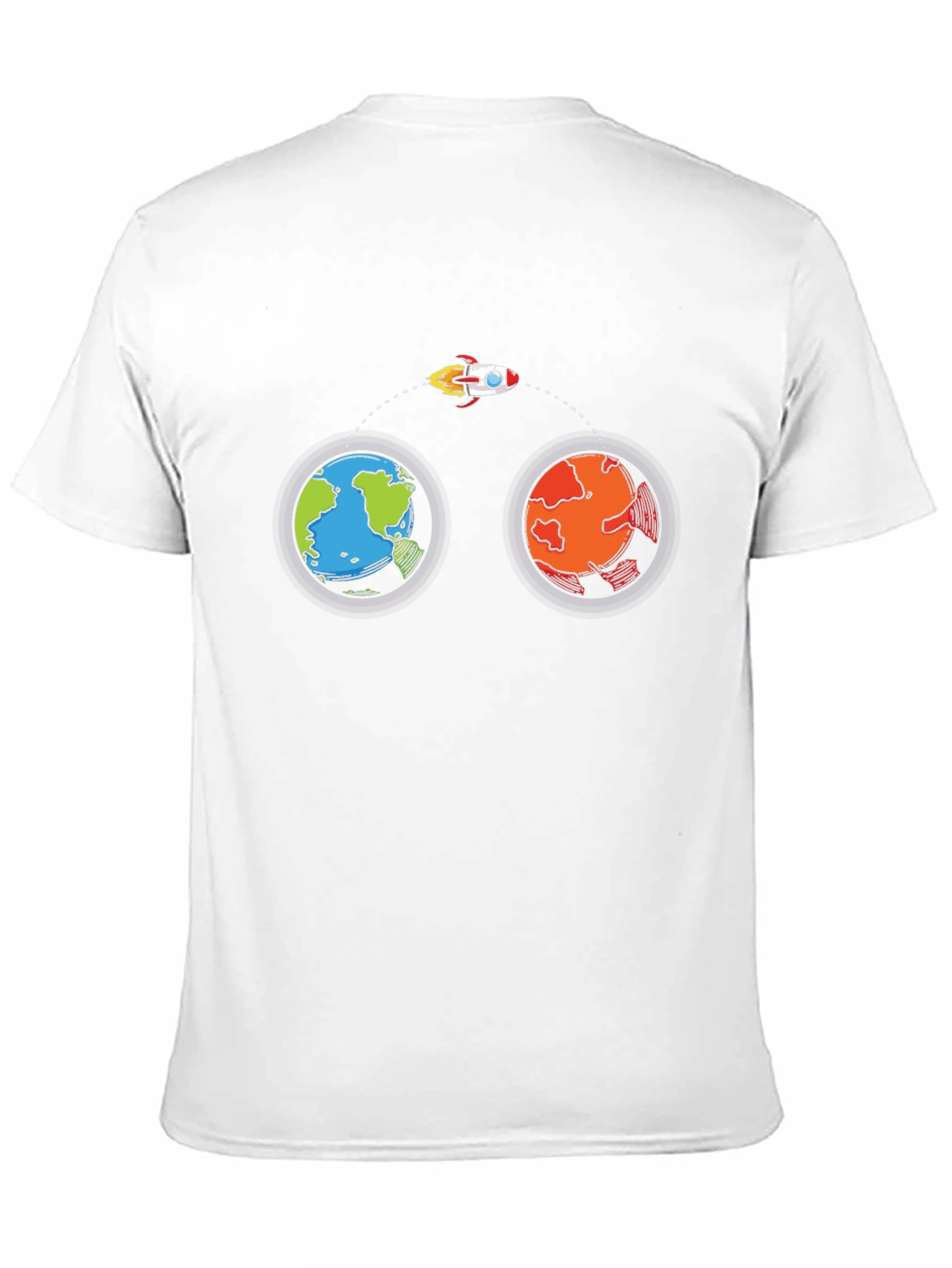 Earth to Mars Rocket T-Shirt - Space Travel Tee
