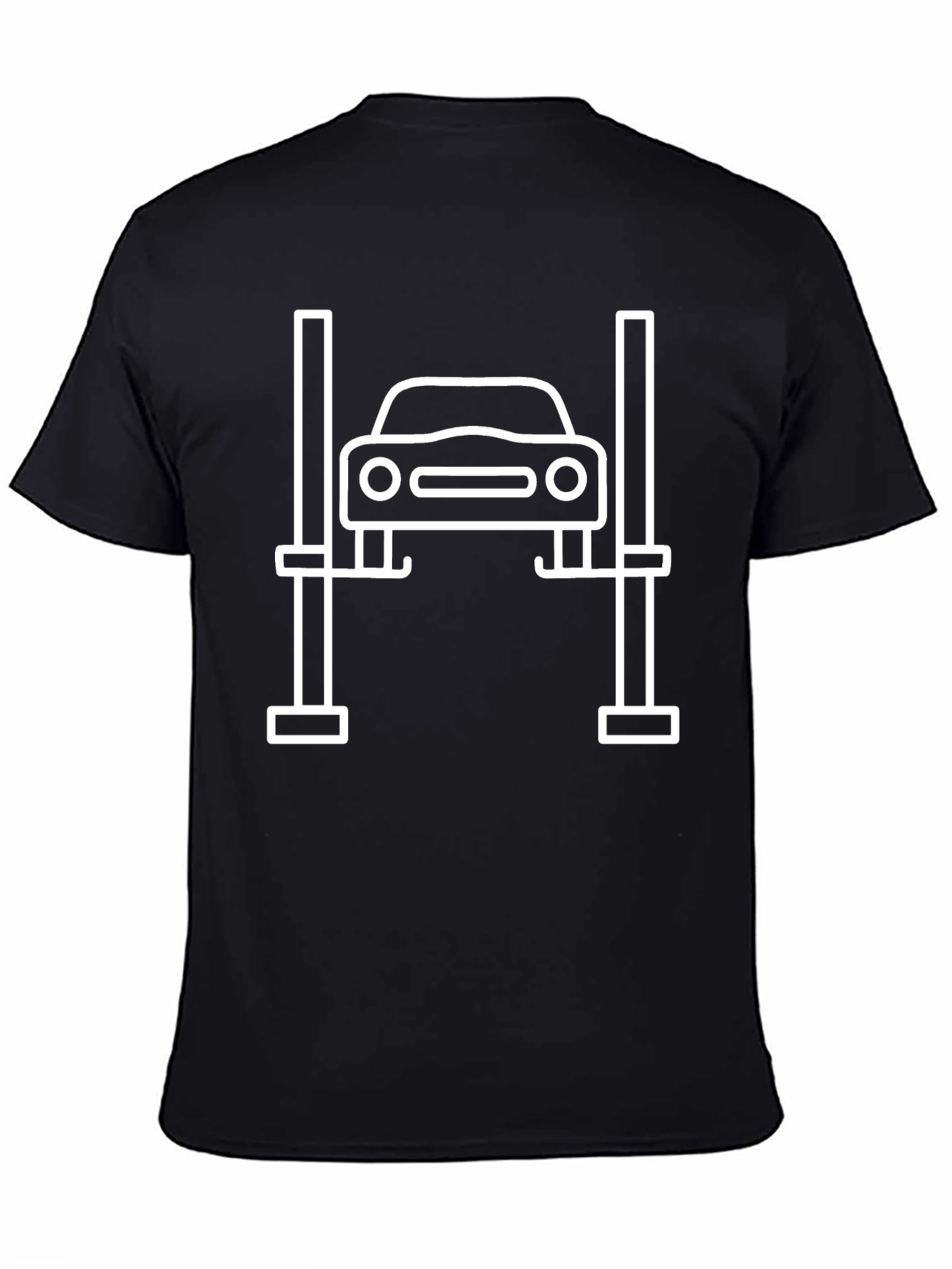 Car Lift Graphic Tee - Mechanic Humor Shirt