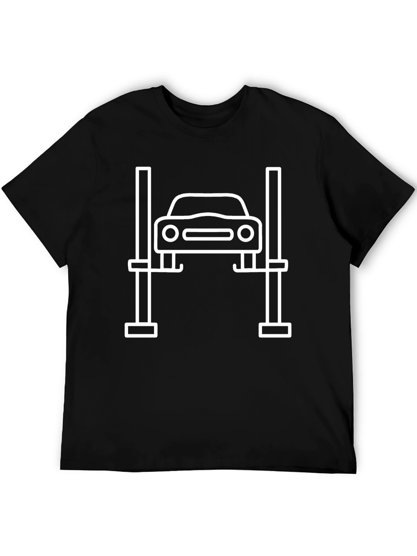 Car Lift Graphic Tee - Mechanic Humor Shirt