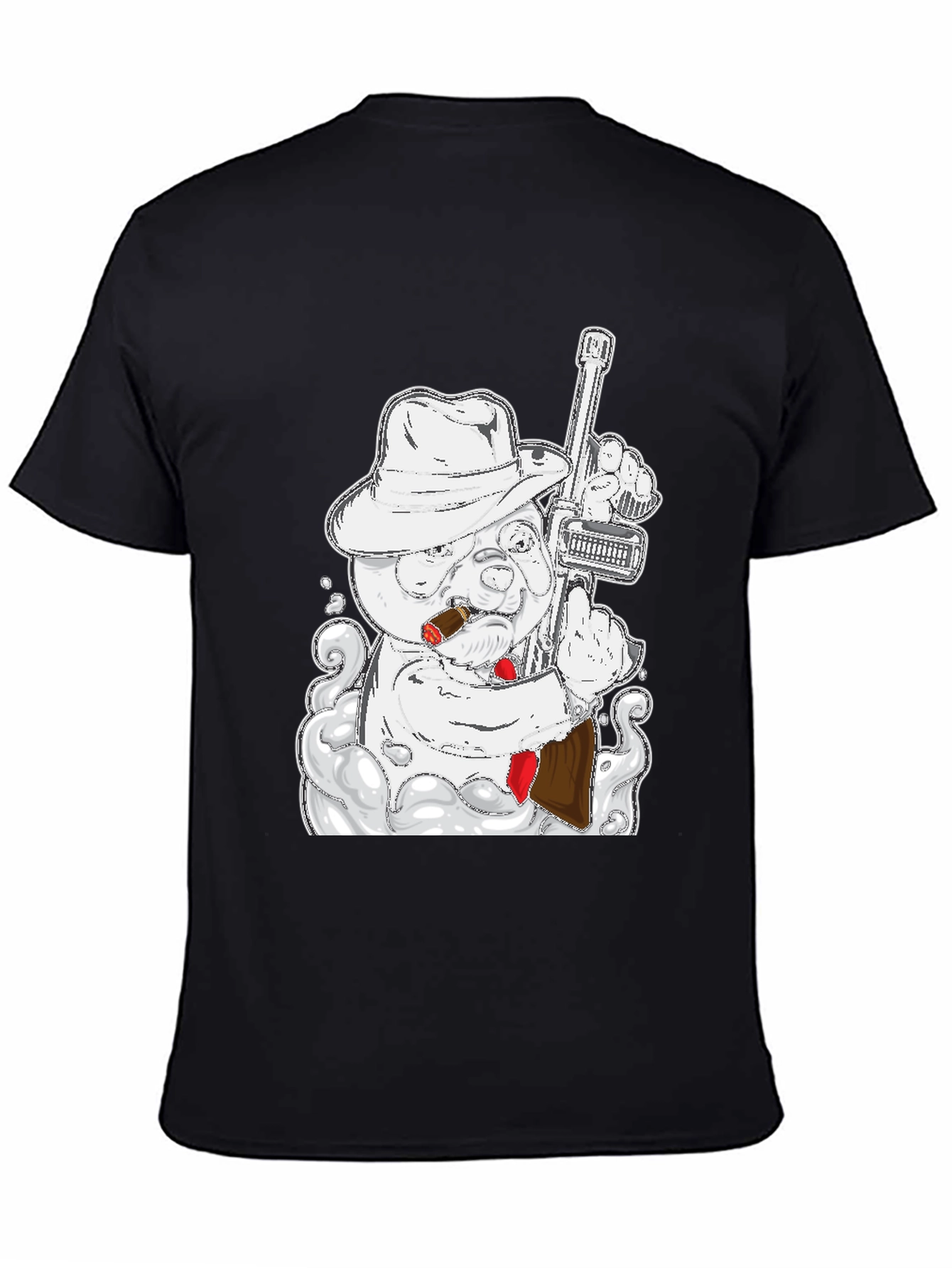 Gangster Bear T-Shirt - Black Cotton Tee