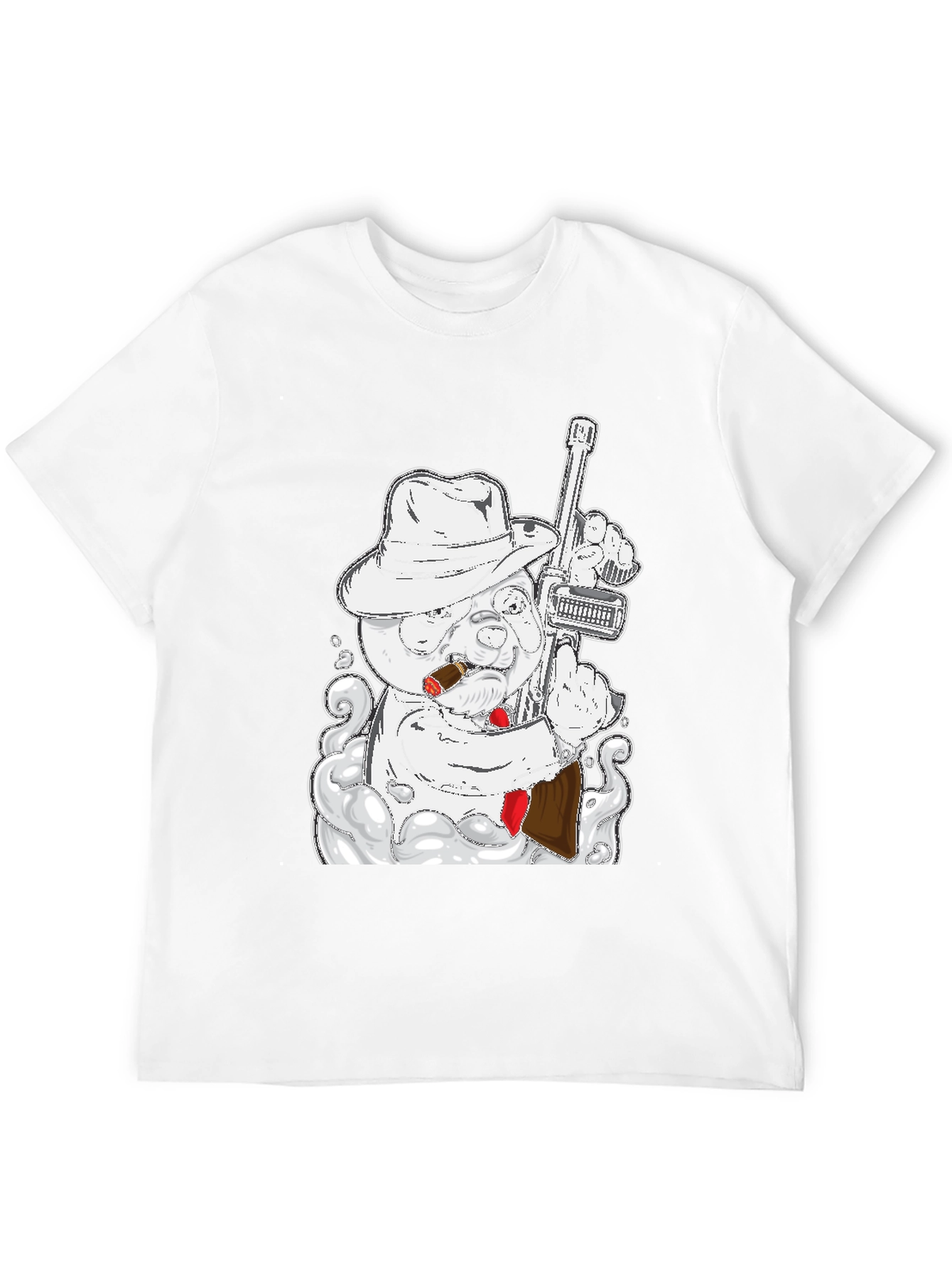 Gangster Bear T-Shirt - Black Cotton Tee