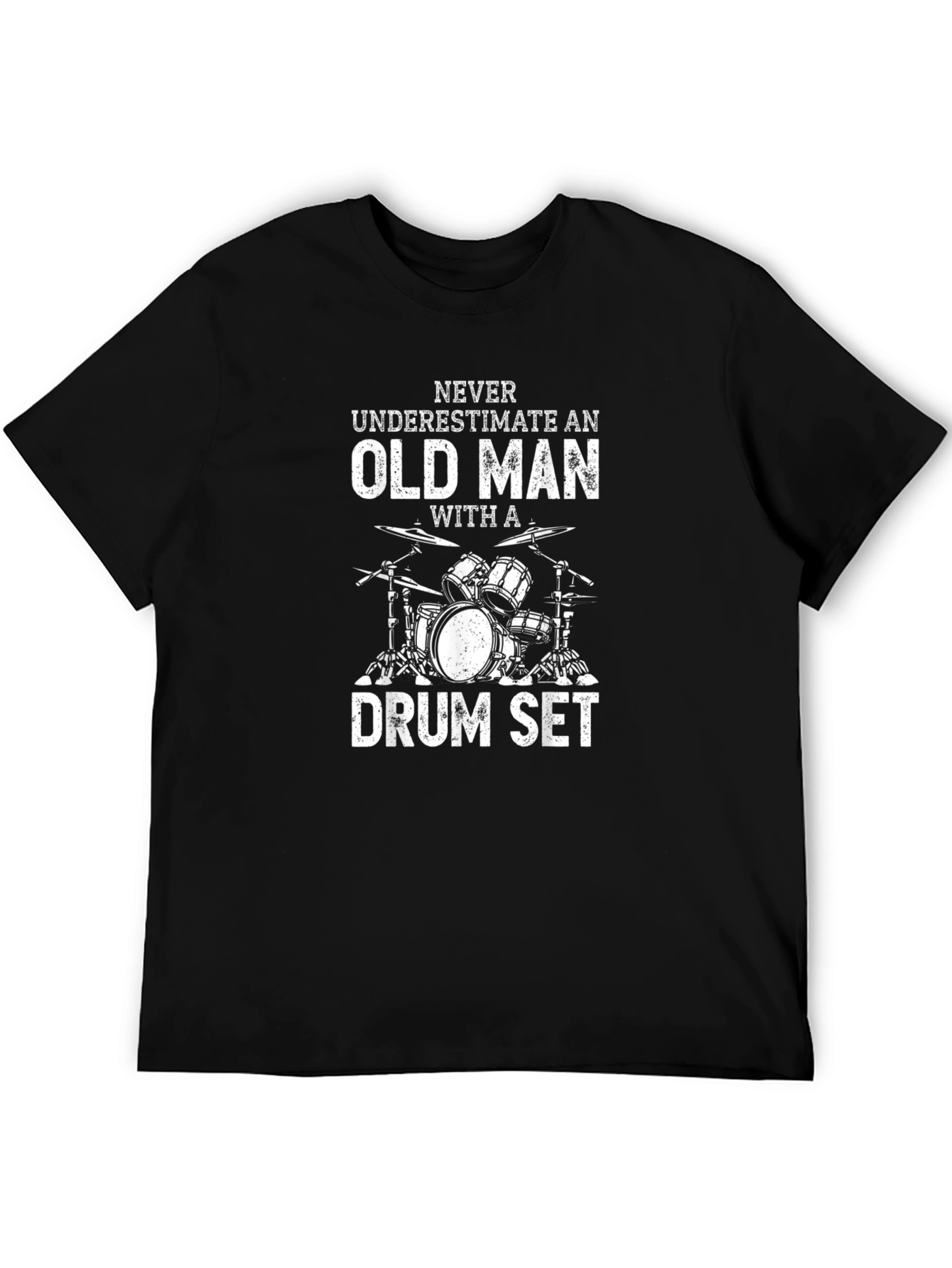 Old Man Drum Set T-Shirt - Musician Gift