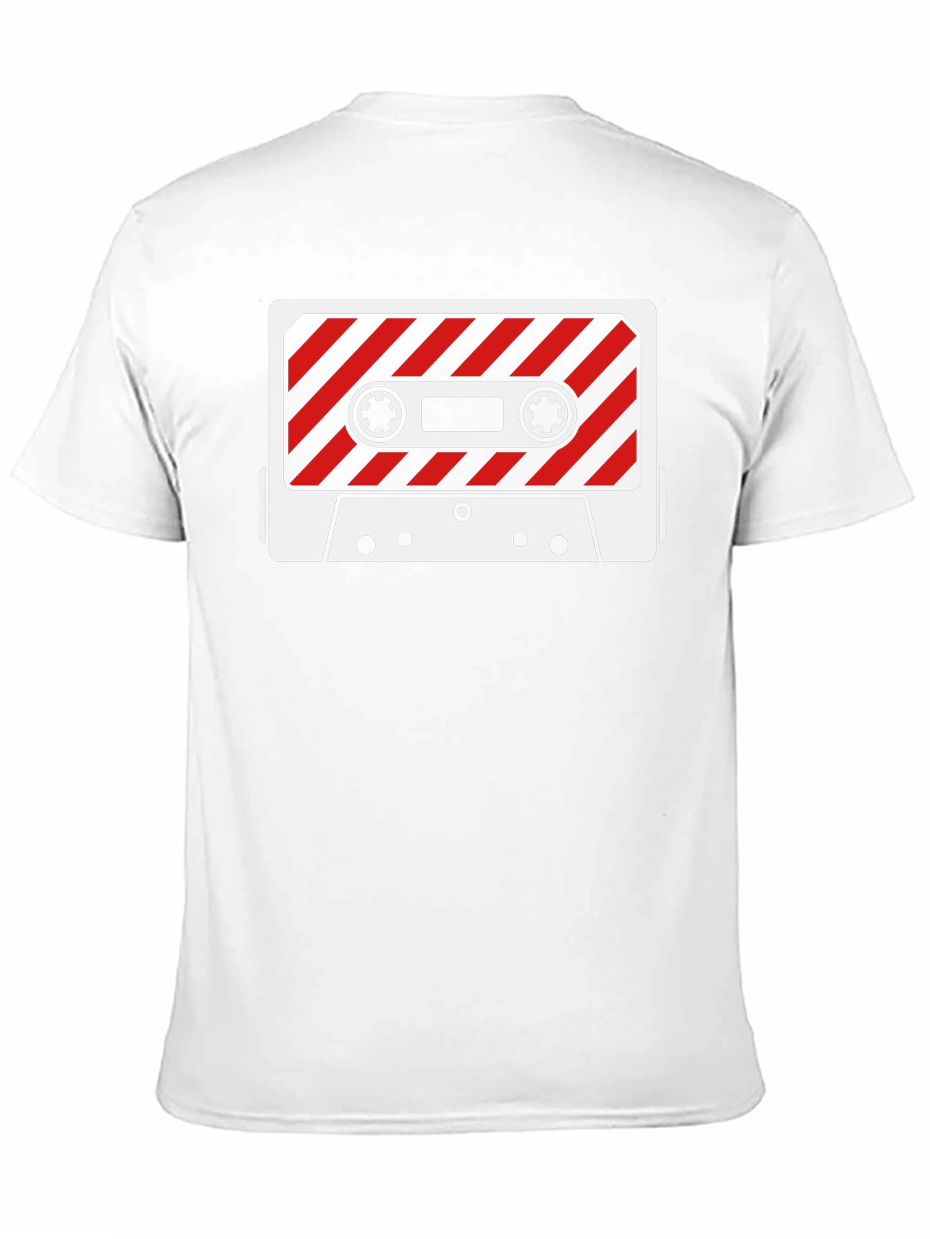 Retro Cassette Tape Graphic Tee - Black Cotton T-Shirt