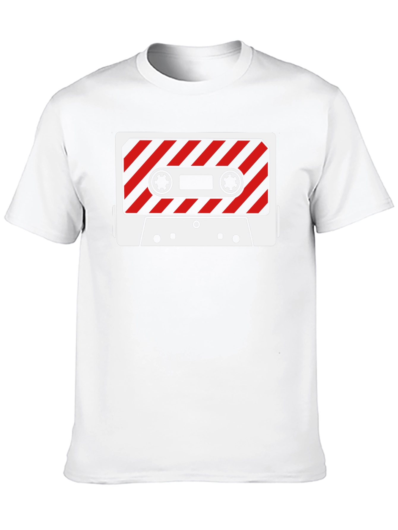Retro Cassette Tape Graphic Tee - Black Cotton T-Shirt