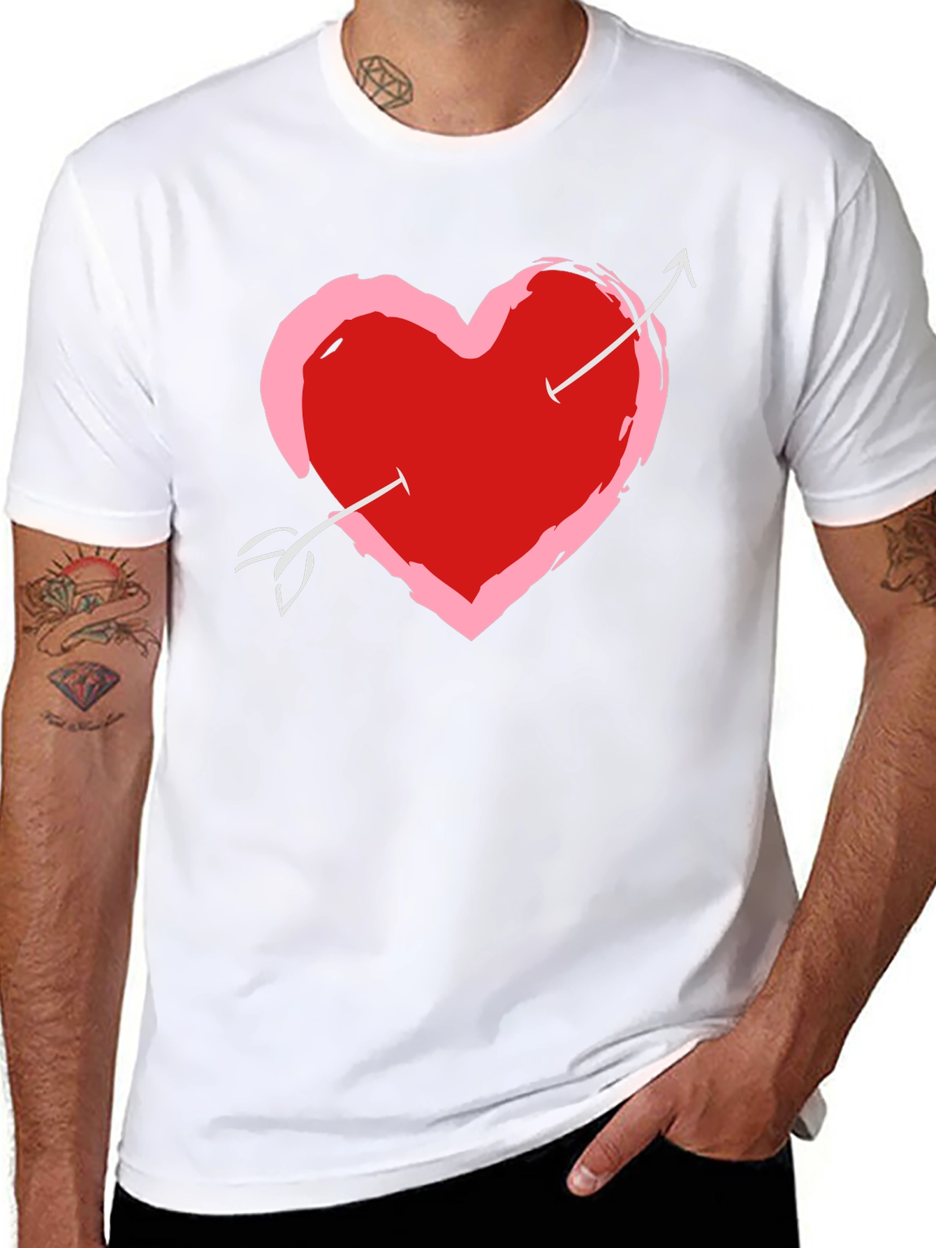 Heart with Arrow T-Shirt - Valentines Day Gift