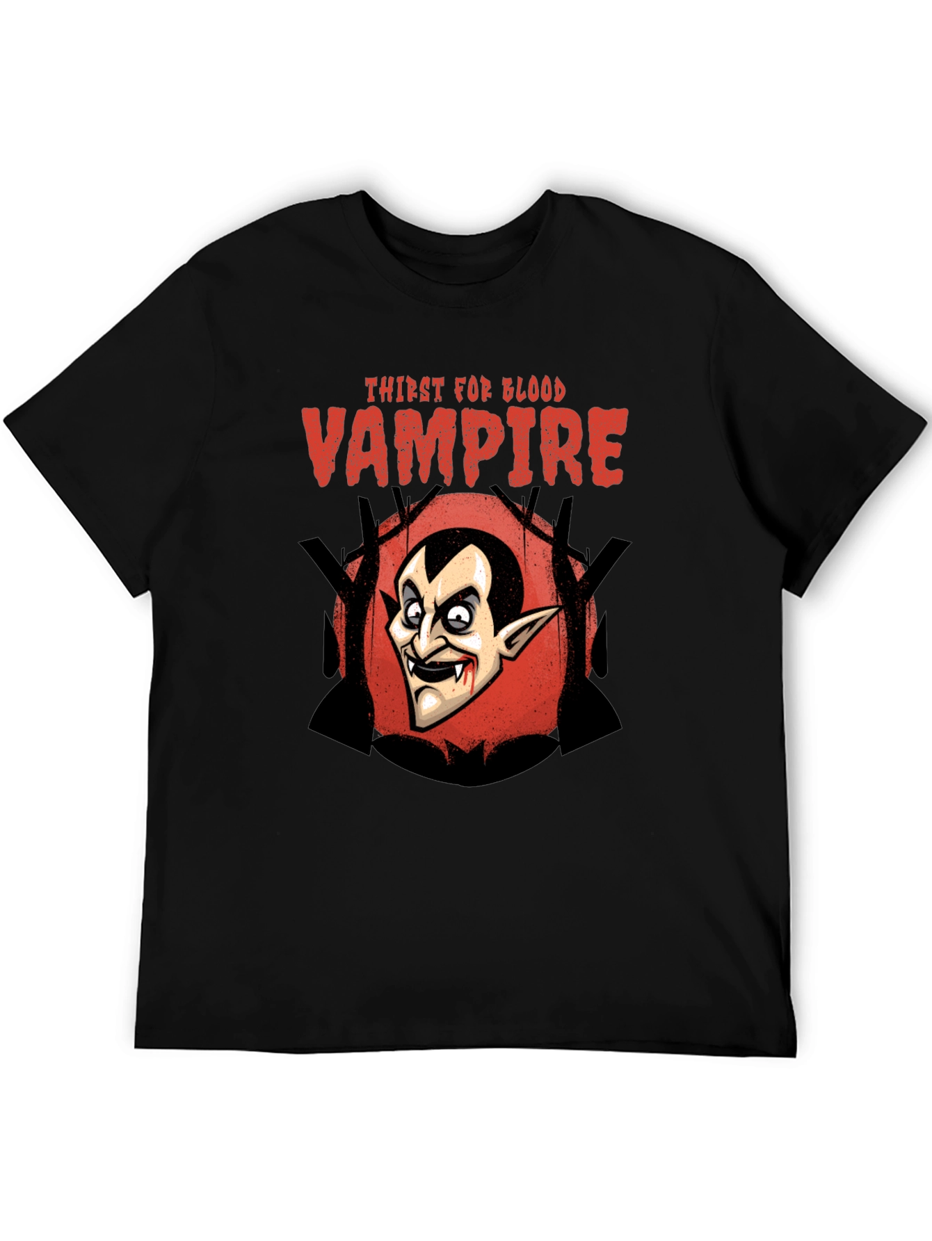 Vampire Thirst for Blood Graphic Print T-Shirt