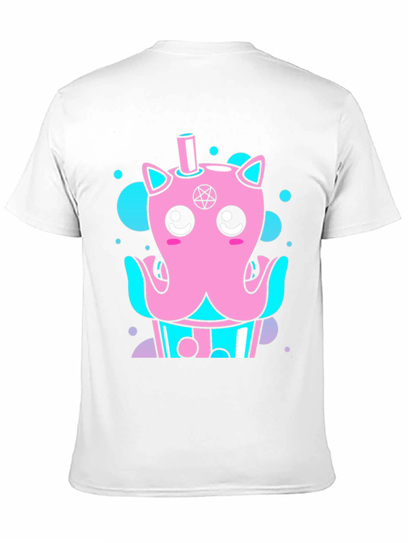 Cute Kawaii Octopus Bubble Tea Black T-Shirt