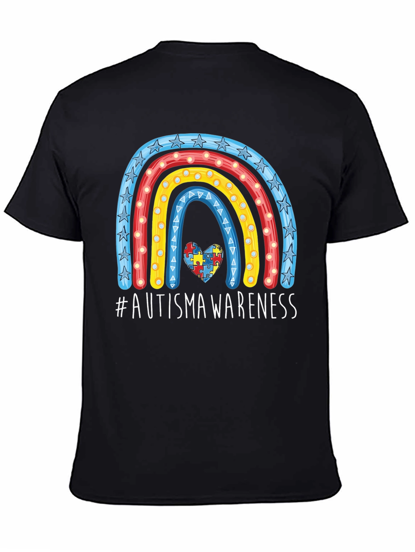 Autism Awareness Rainbow Heart T-Shirt