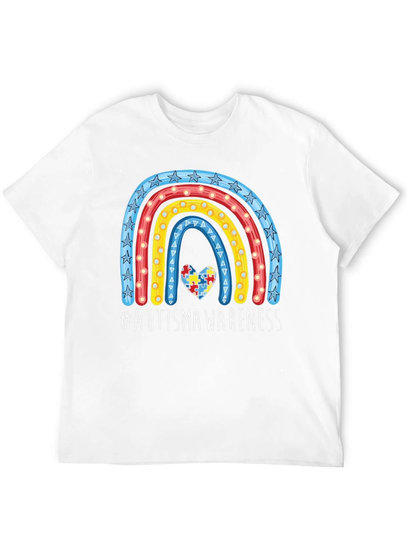 Autism Awareness Rainbow Heart T-Shirt