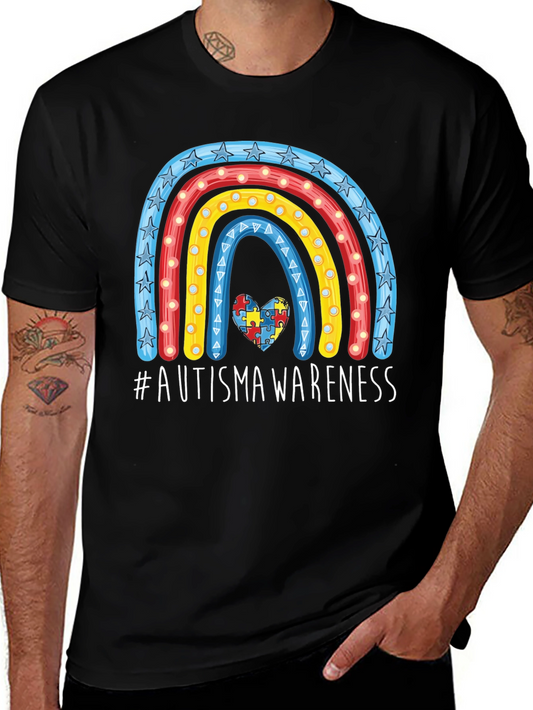 Autism Awareness Rainbow Heart T-Shirt