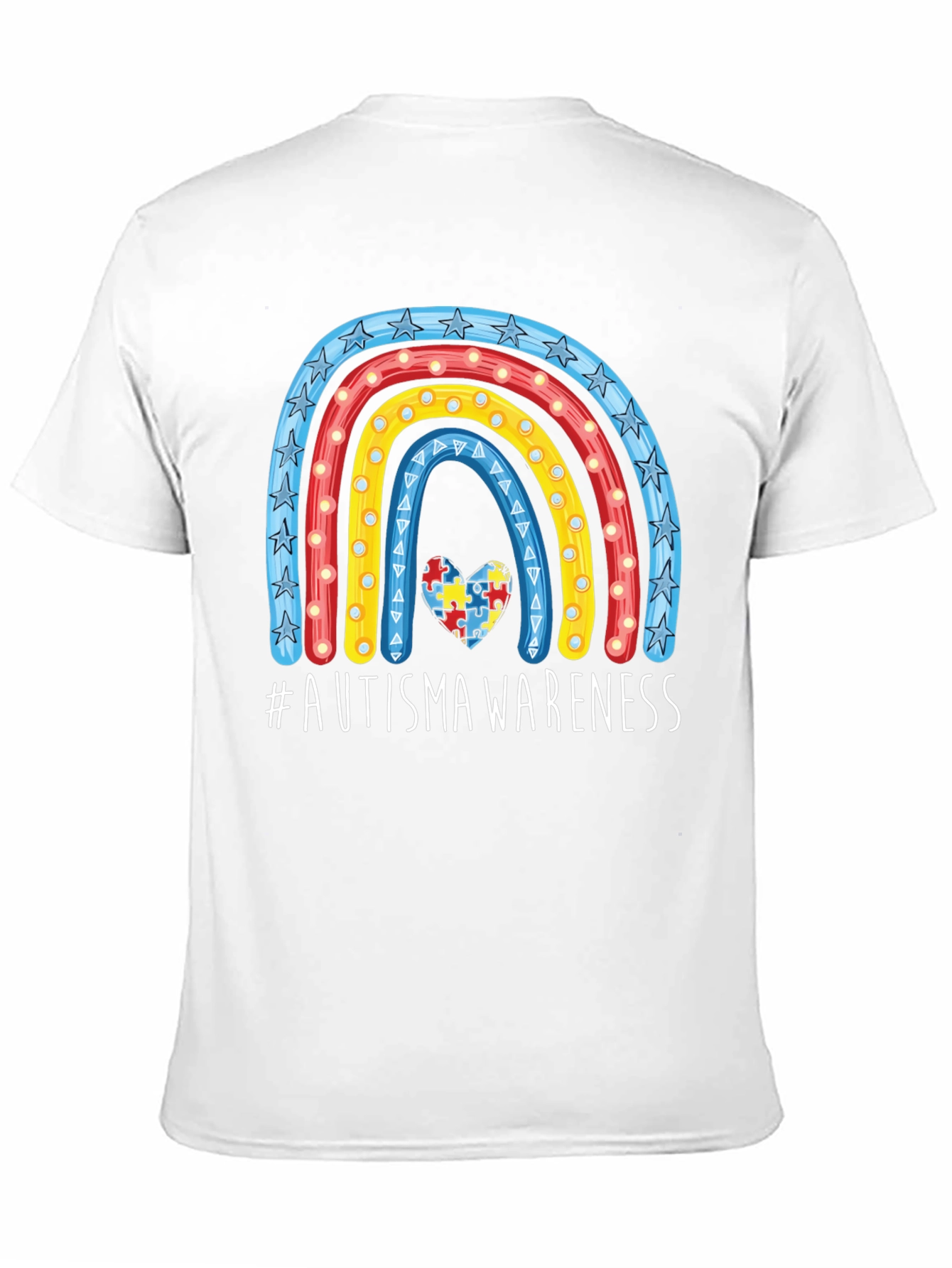 Autism Awareness Rainbow Heart T-Shirt