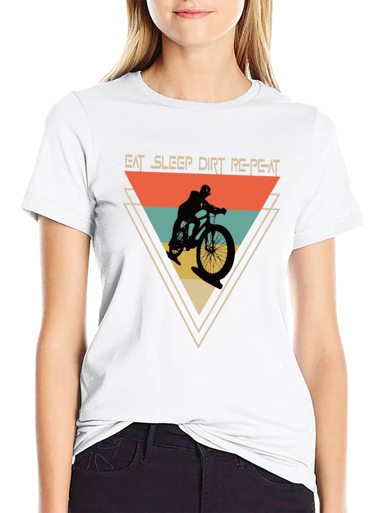 Eat Sleep Dirt Repeat Mountain Bike T-Shirt