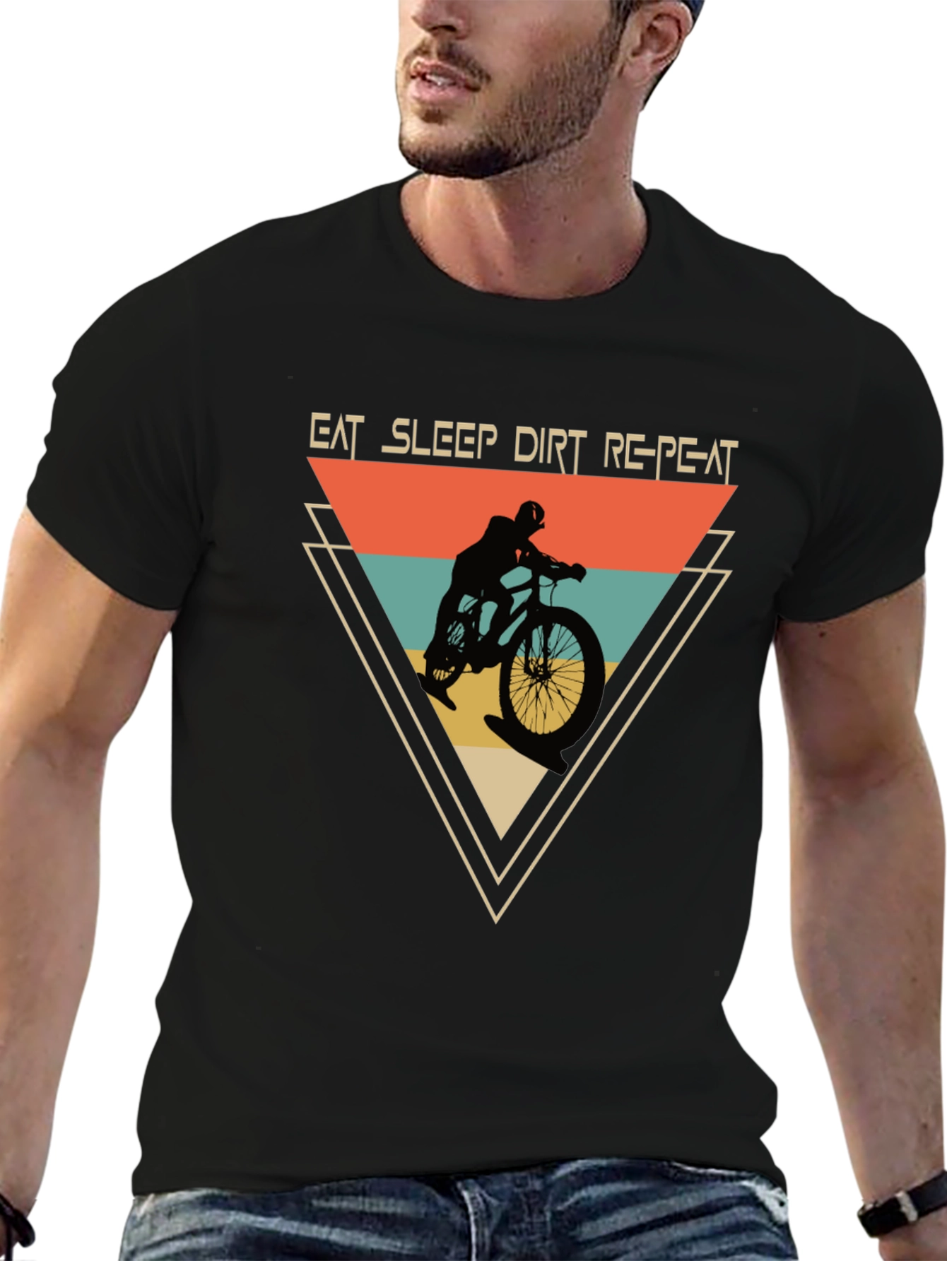 Eat Sleep Dirt Repeat Mountain Bike T-Shirt