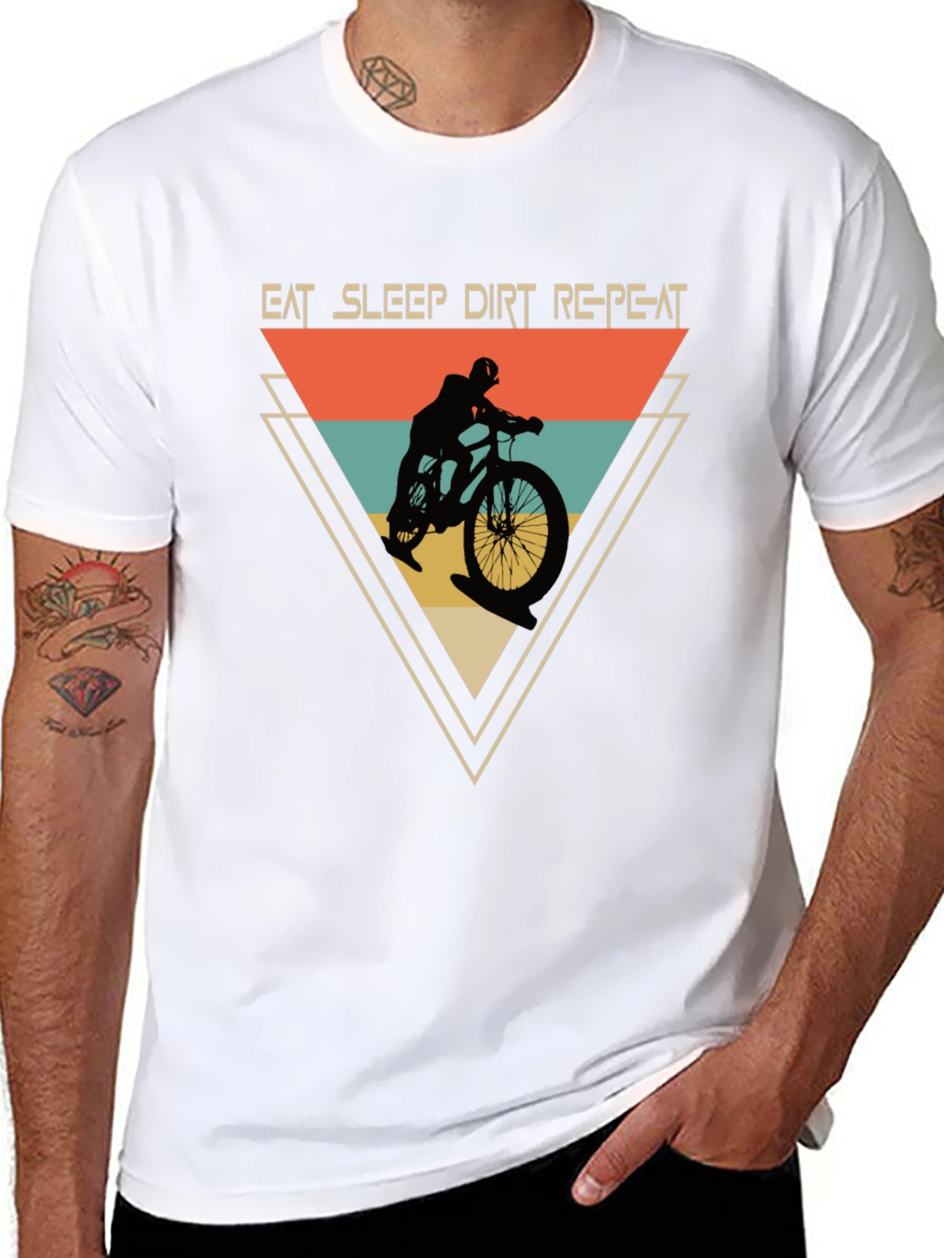 Eat Sleep Dirt Repeat Mountain Bike T-Shirt