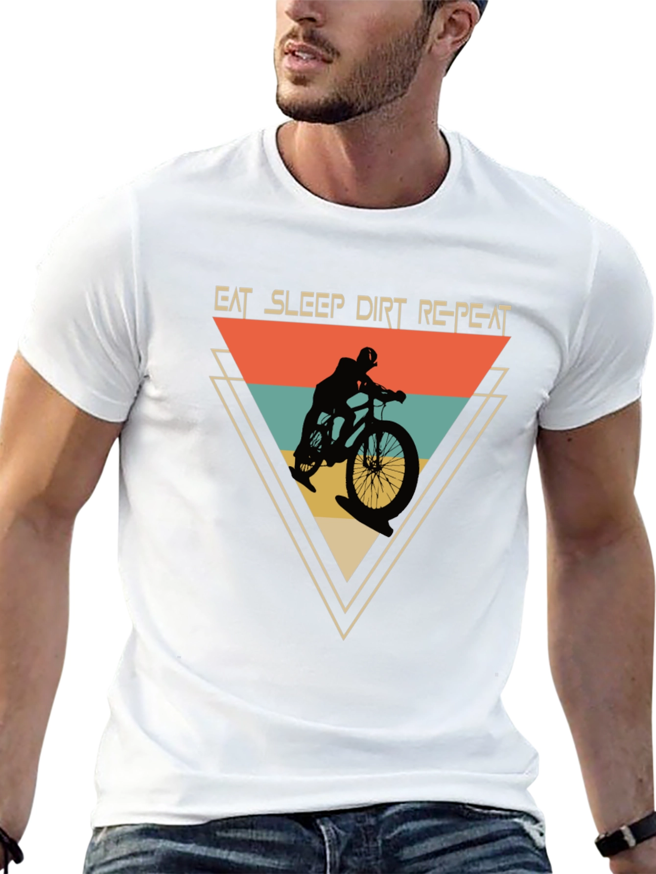 Eat Sleep Dirt Repeat Mountain Bike T-Shirt