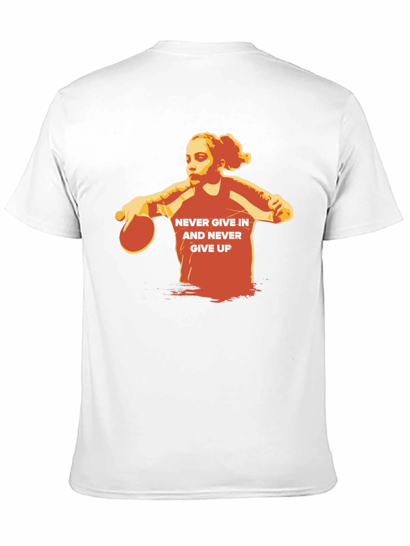 Never Give In Table Tennis T-Shirt