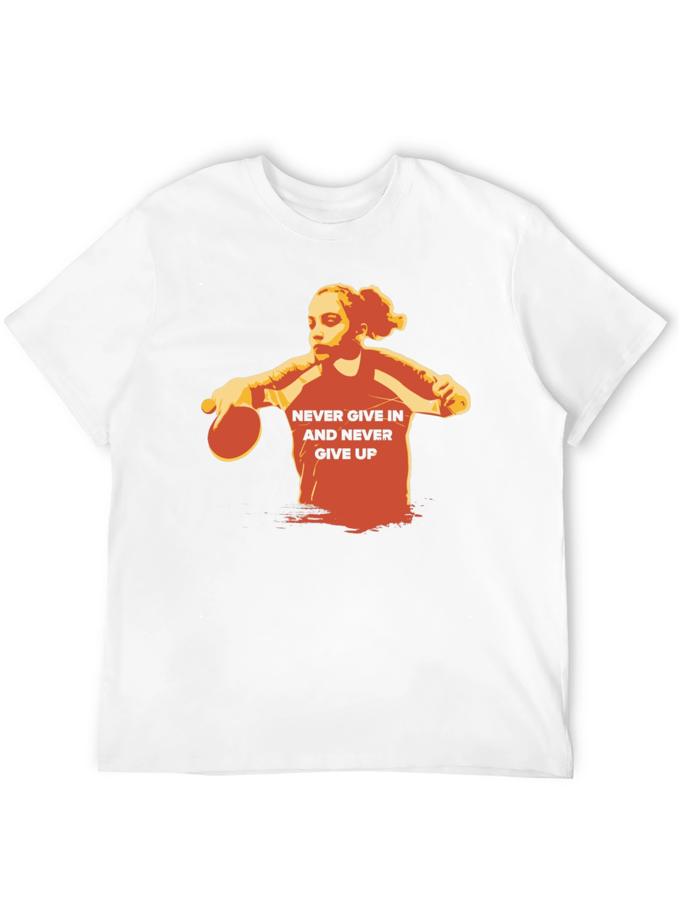 Never Give In Table Tennis T-Shirt