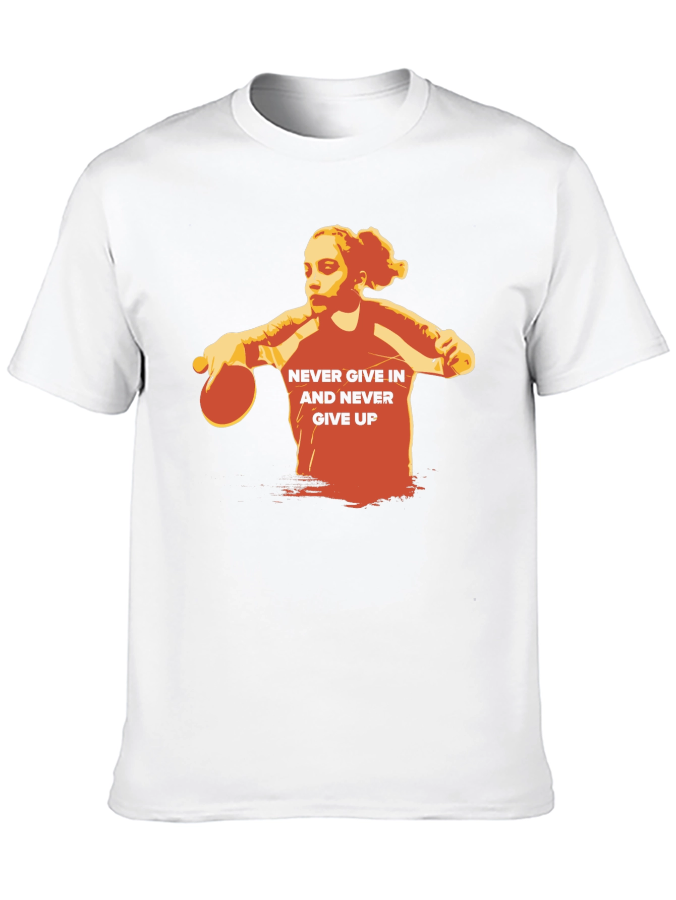 Never Give In Table Tennis T-Shirt