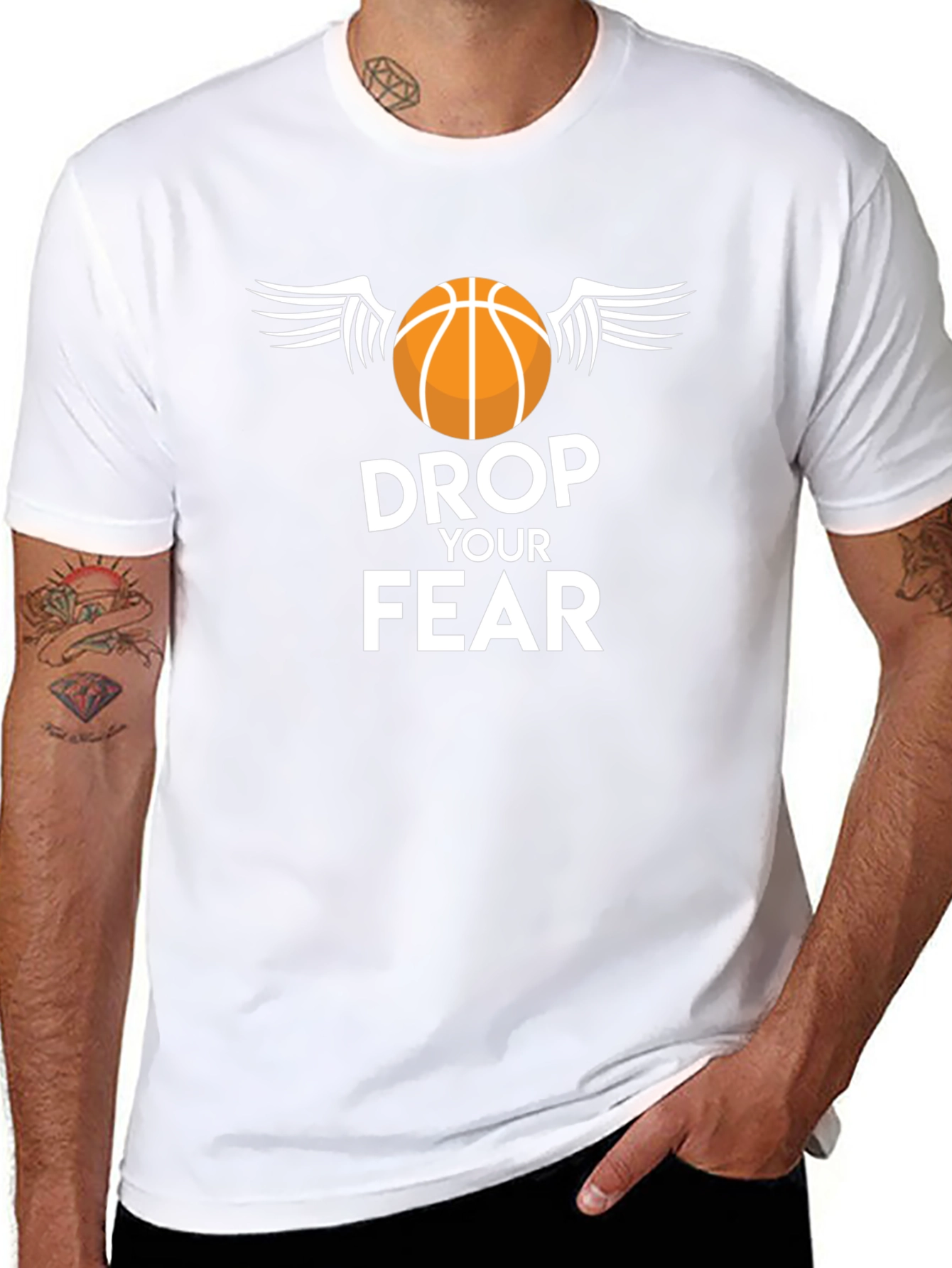 Drop Your Fear Basketball T-Shirt