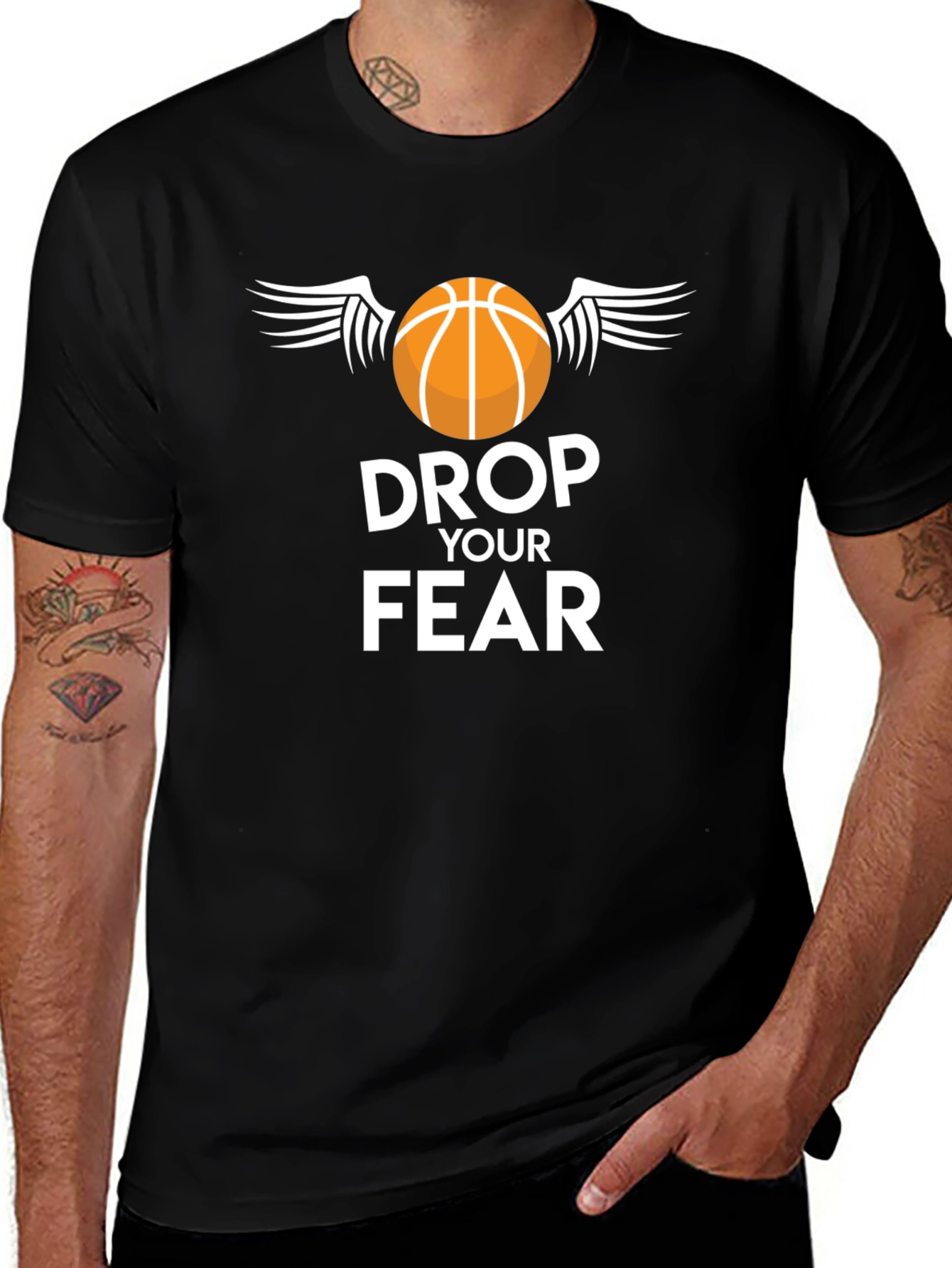 Drop Your Fear Basketball T-Shirt