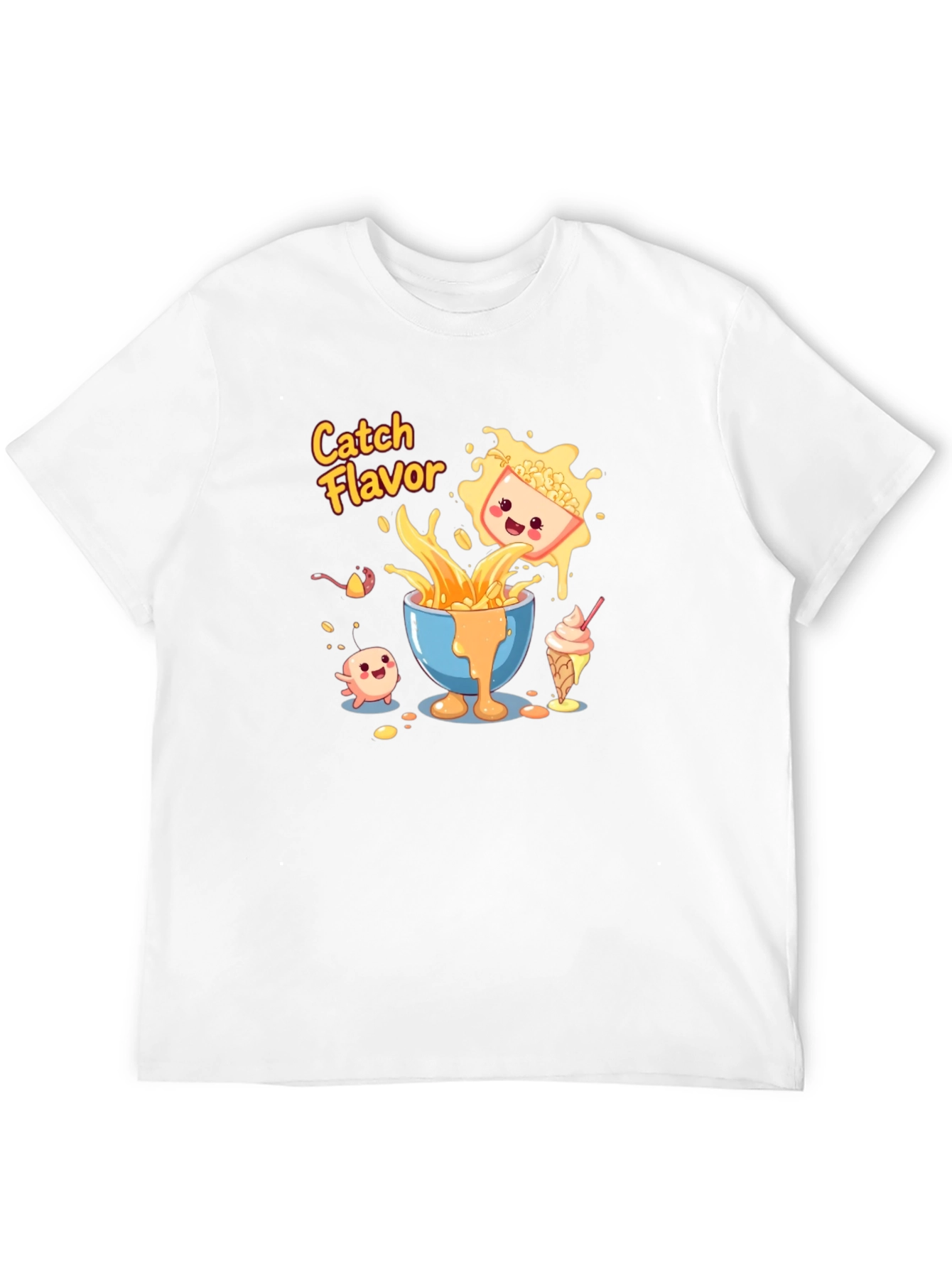 Catch Flavor Graphic Tee - Black Cotton T-Shirt