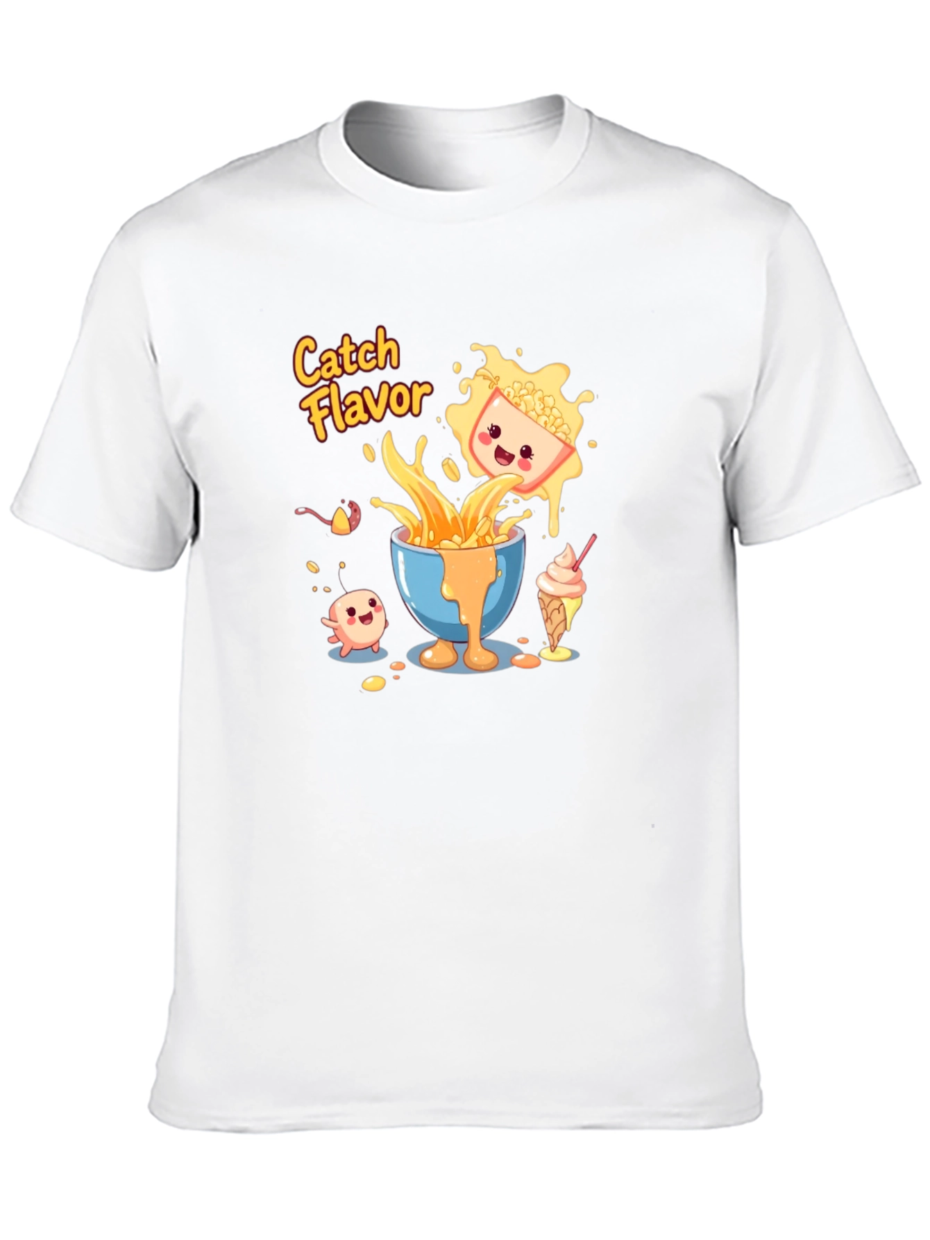 Catch Flavor Graphic Tee - Black Cotton T-Shirt