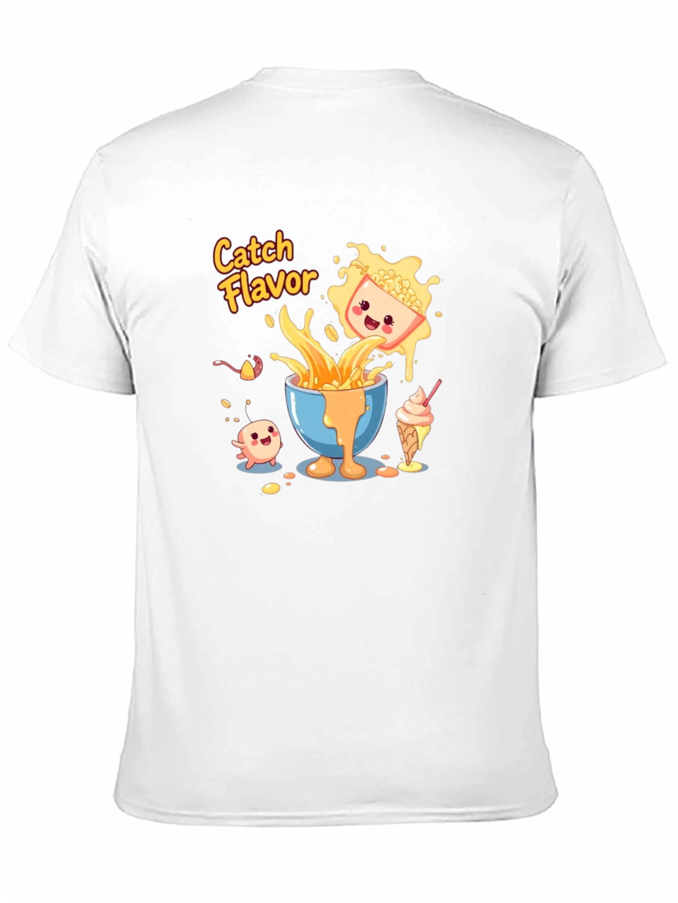 Catch Flavor Graphic Tee - Black Cotton T-Shirt
