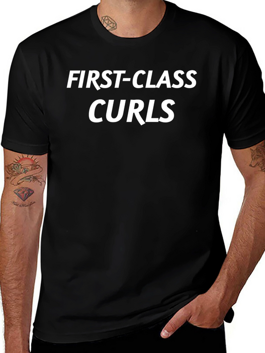 First-Class Curls Graphic Tee - Bold & Stylish