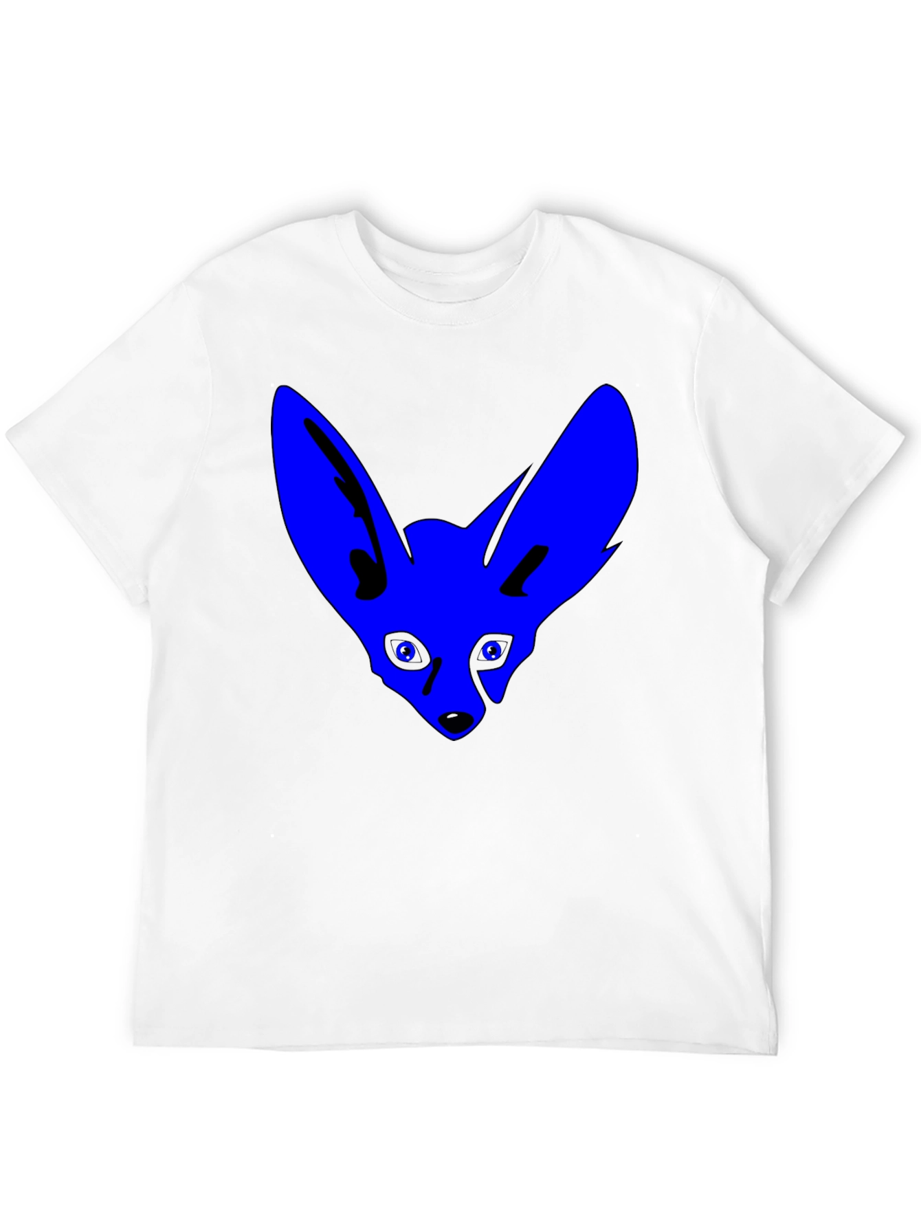 Blue Fox Graphic T-Shirt - Cool Black Tee