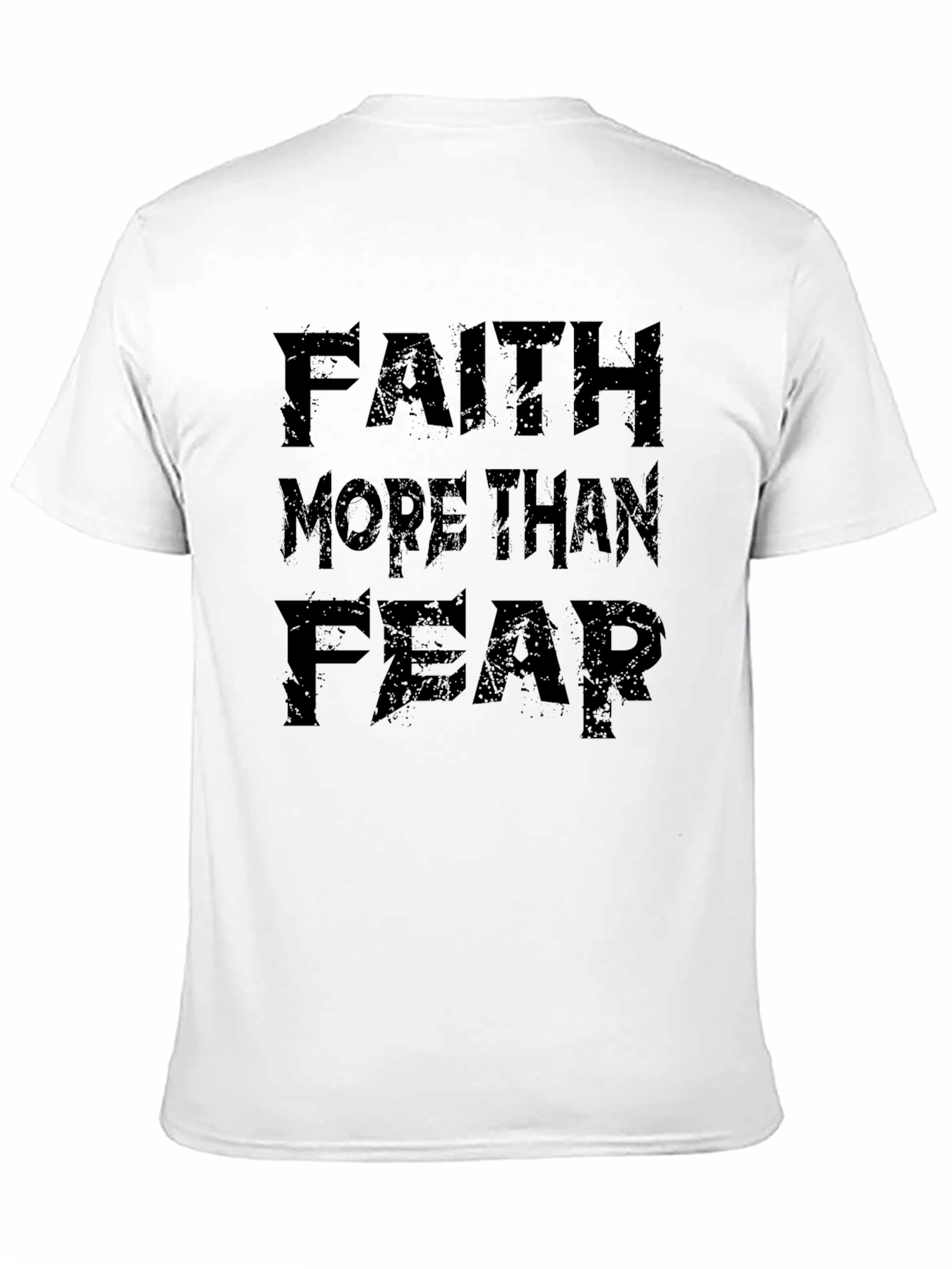 Faith More Than Fear Black Graphic T-Shirt