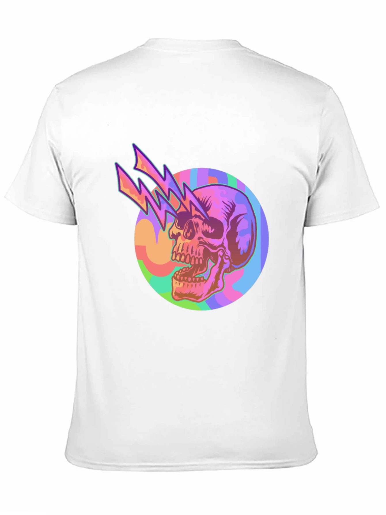 Skull Lightning Graphic Black Tee
