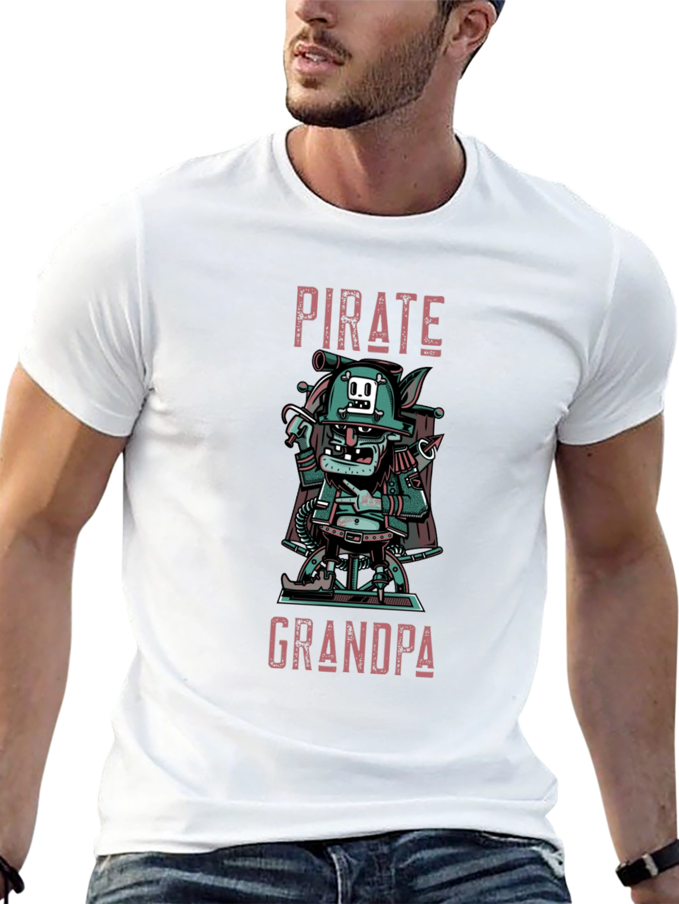 Pirate Grandpa Graphic T-Shirt