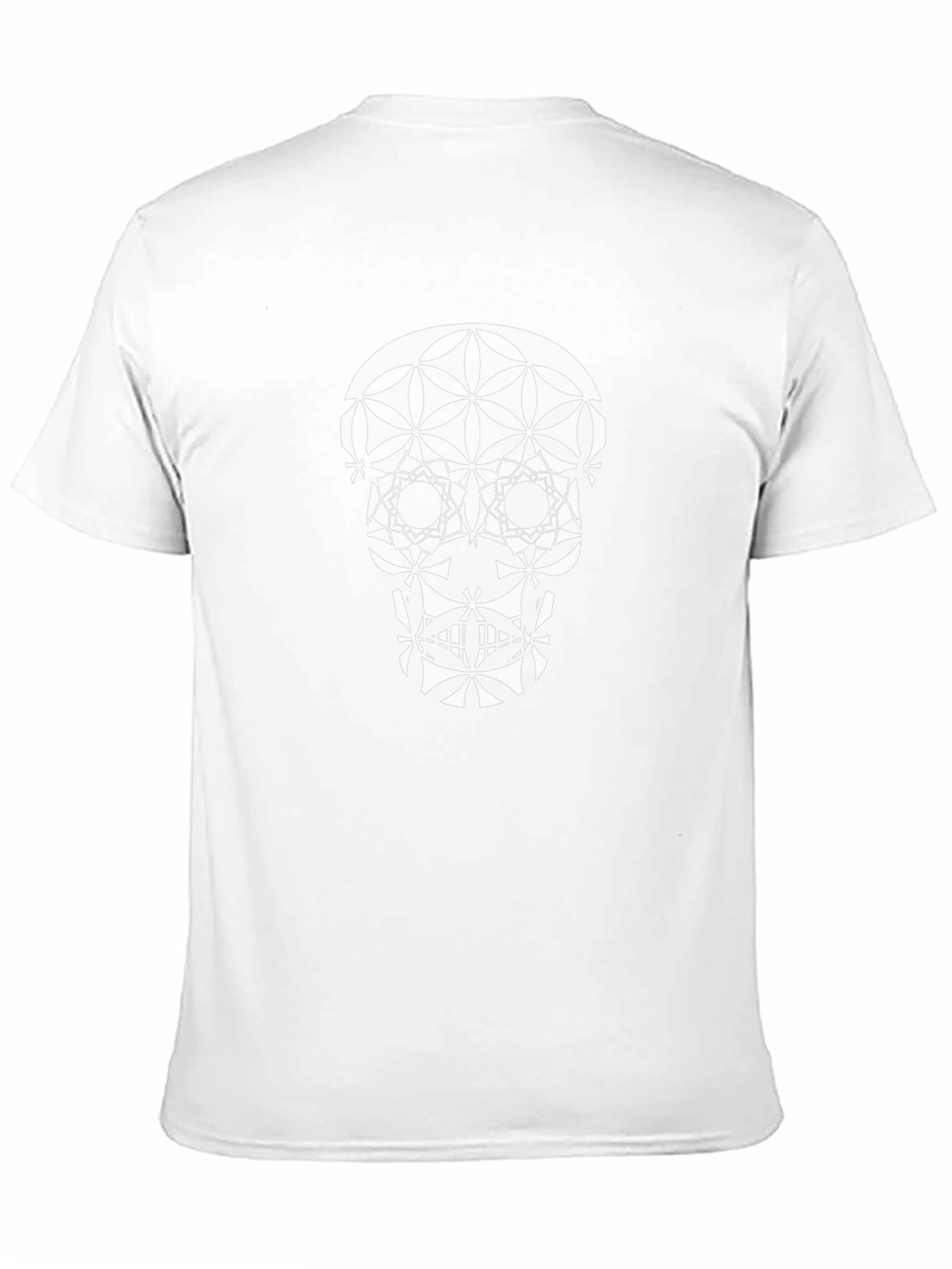 Geometric Skull Graphic T-Shirt - Black