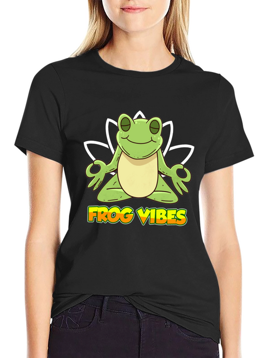 Frog Vibes Graphic T-Shirt Yoga Frog Tee