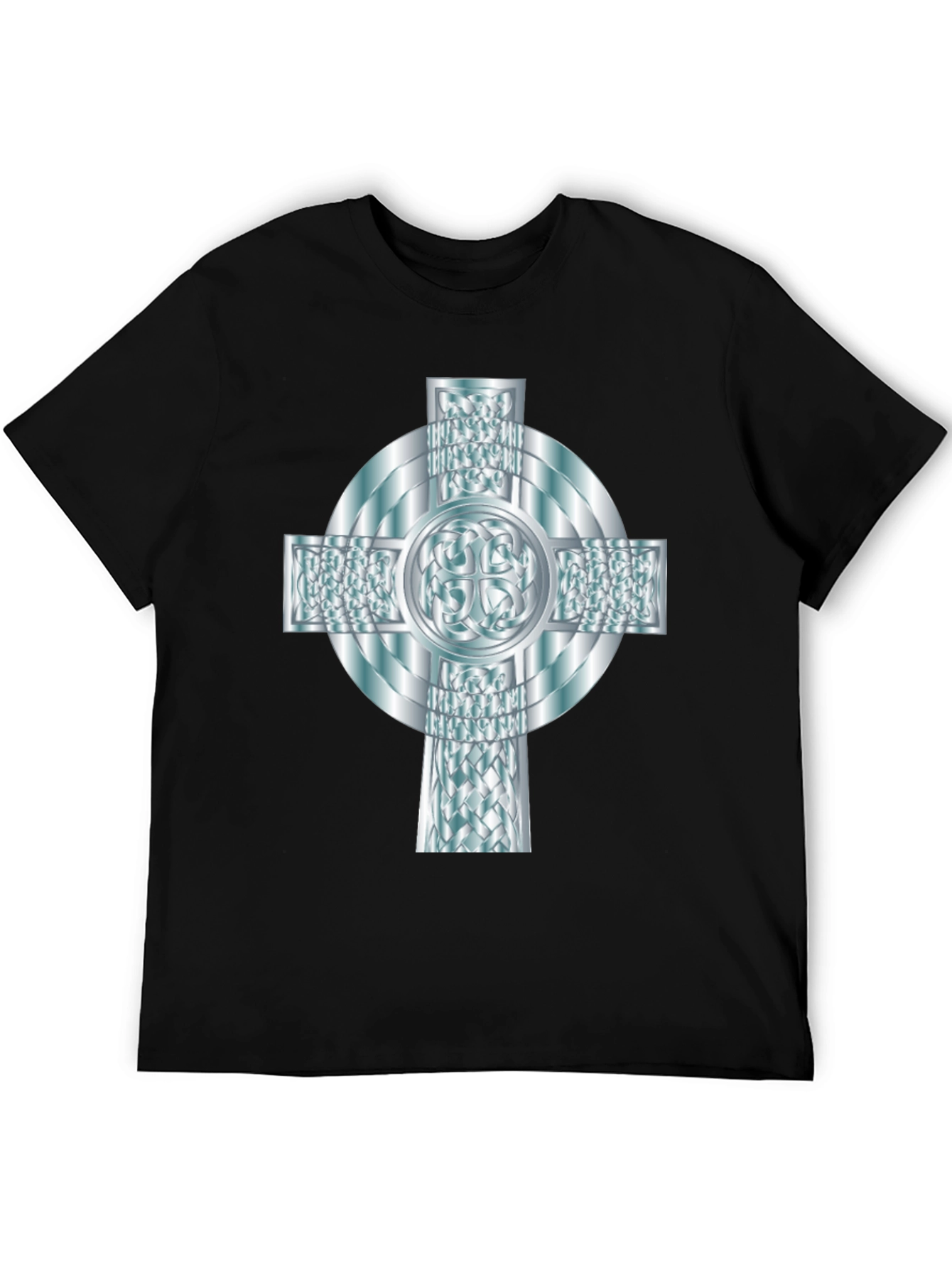 Celtic Cross Graphic Tee - Elegant Design