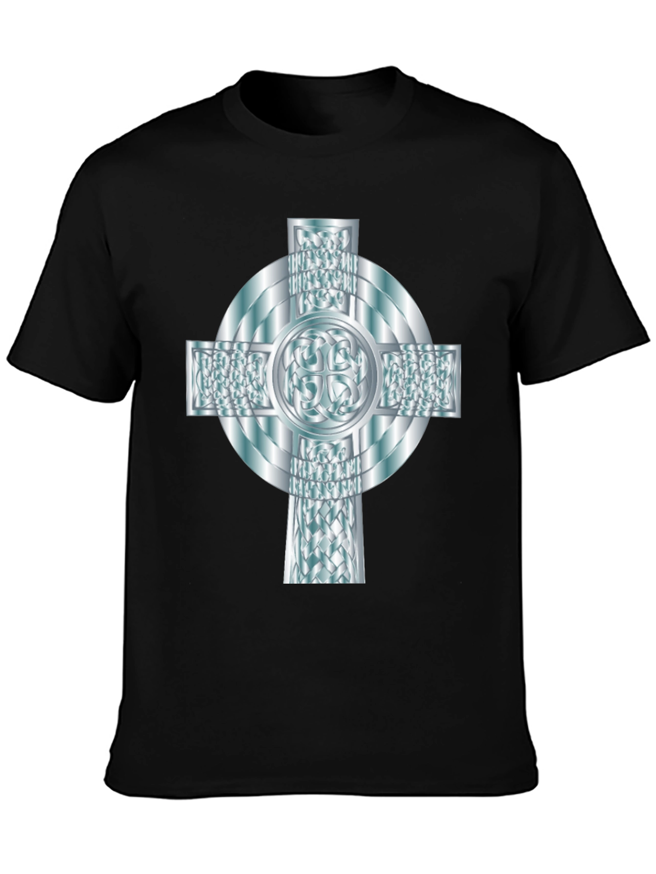 Celtic Cross Graphic Tee - Elegant Design