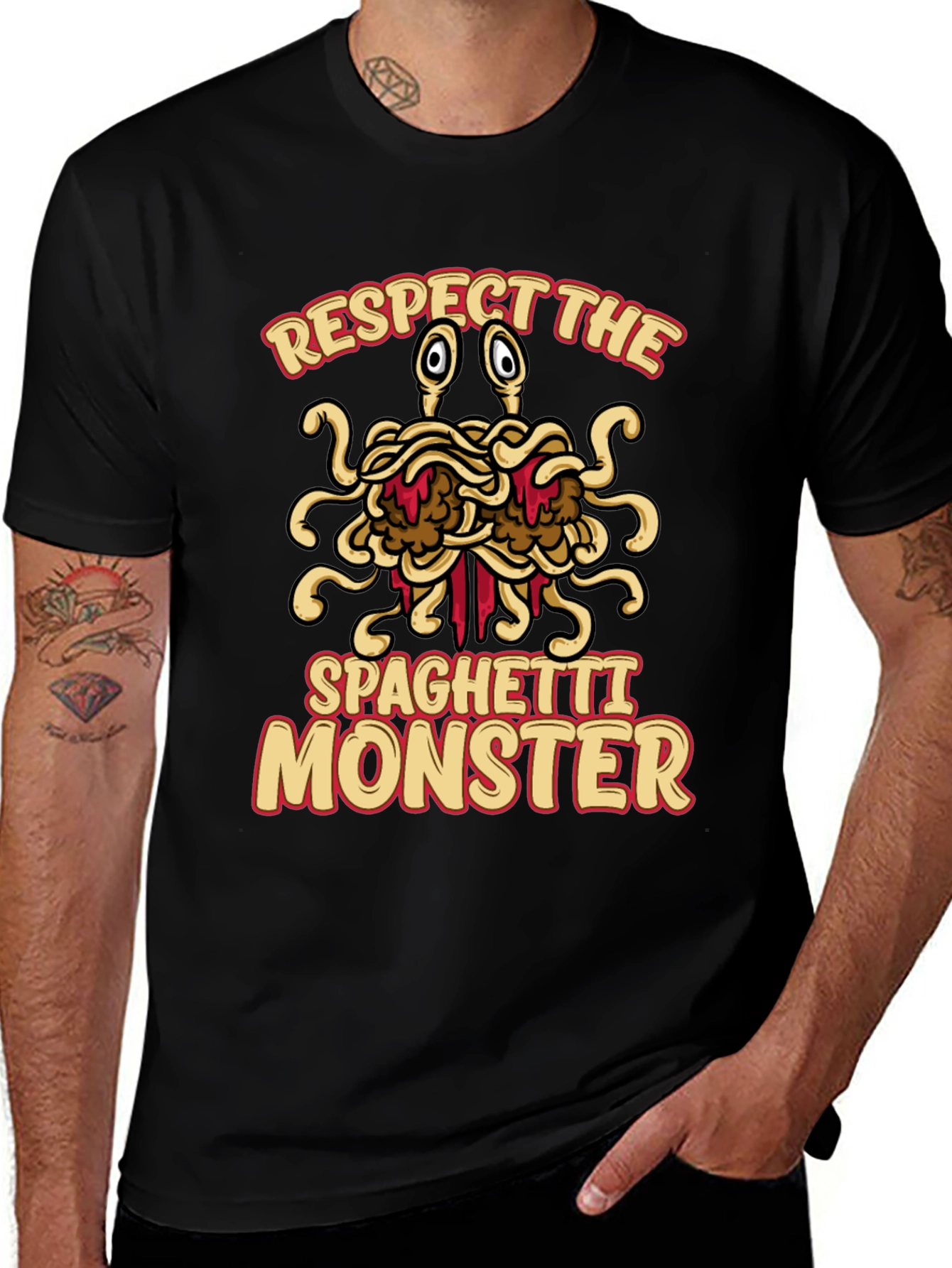 Respect The Spaghetti Monster Graphic Tee