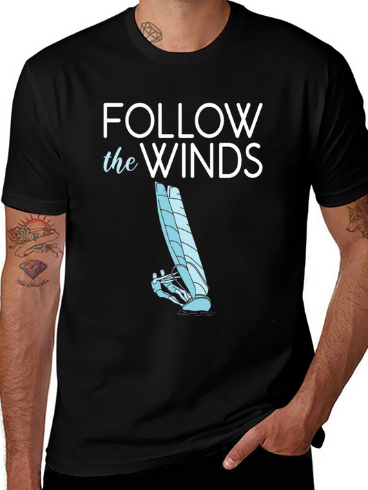 Follow the Winds Tee - Windsurfing Graphic